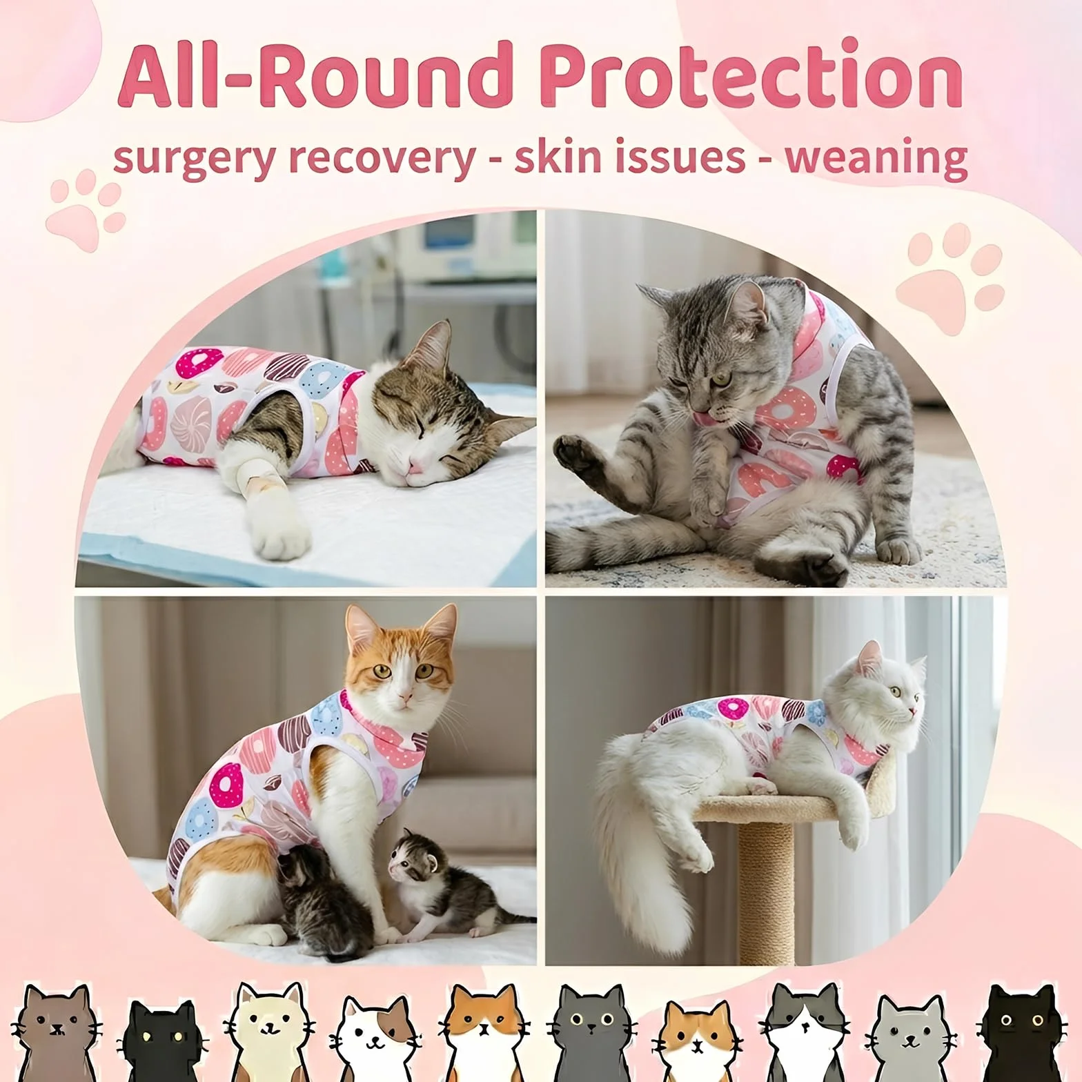 Body de Protection Post-Chirurgie pour Chiens et Chats Taille L