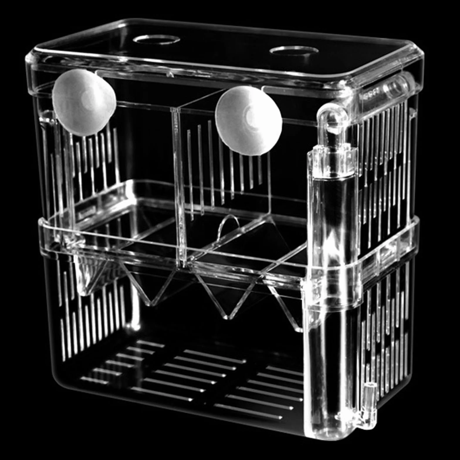 Boîte d'Élevage pour Aquarium avec Compartiment Isolant - Mini Aquarium Bebe Pondoir pour Poissons