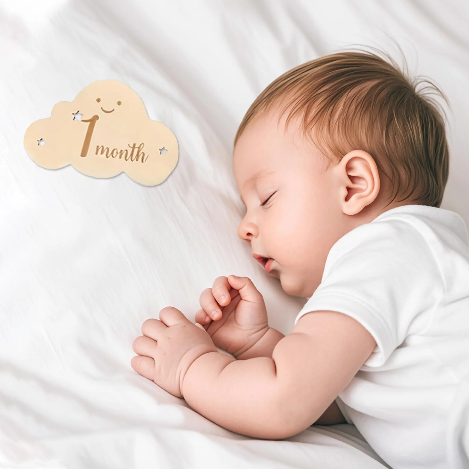 Milestone Cards Bébé en Bois Personnalisée Cartes d'Étapes 8 Pièces Cadeau Naissance