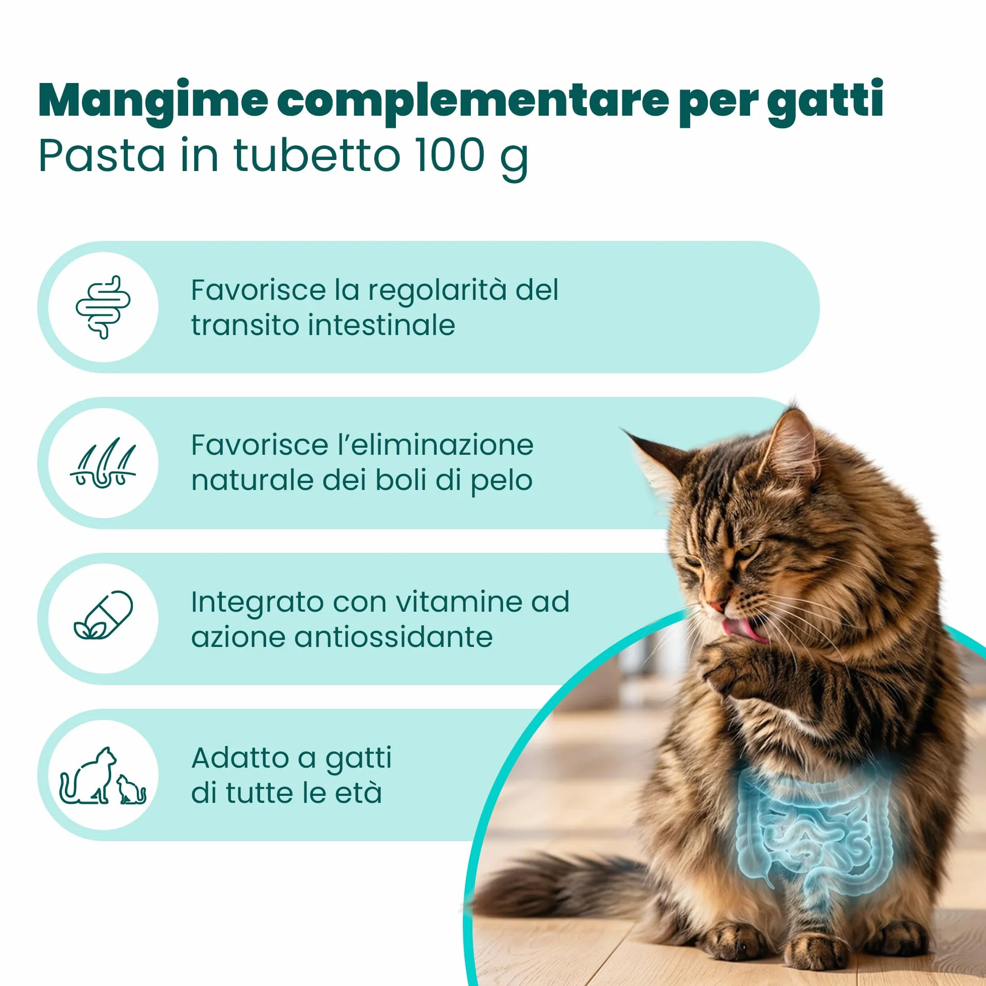 CAMON Maltofos Pâtes au Malte avec FOS Nourriture complémentaire pour Chats Lapins Furets 100 g