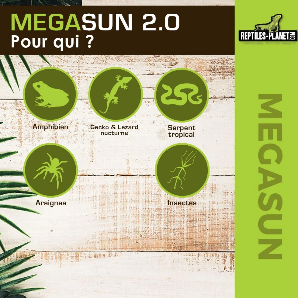 Reptiles Planet MegaSun UVB 2.0 26 W Ampoule UVA UVB