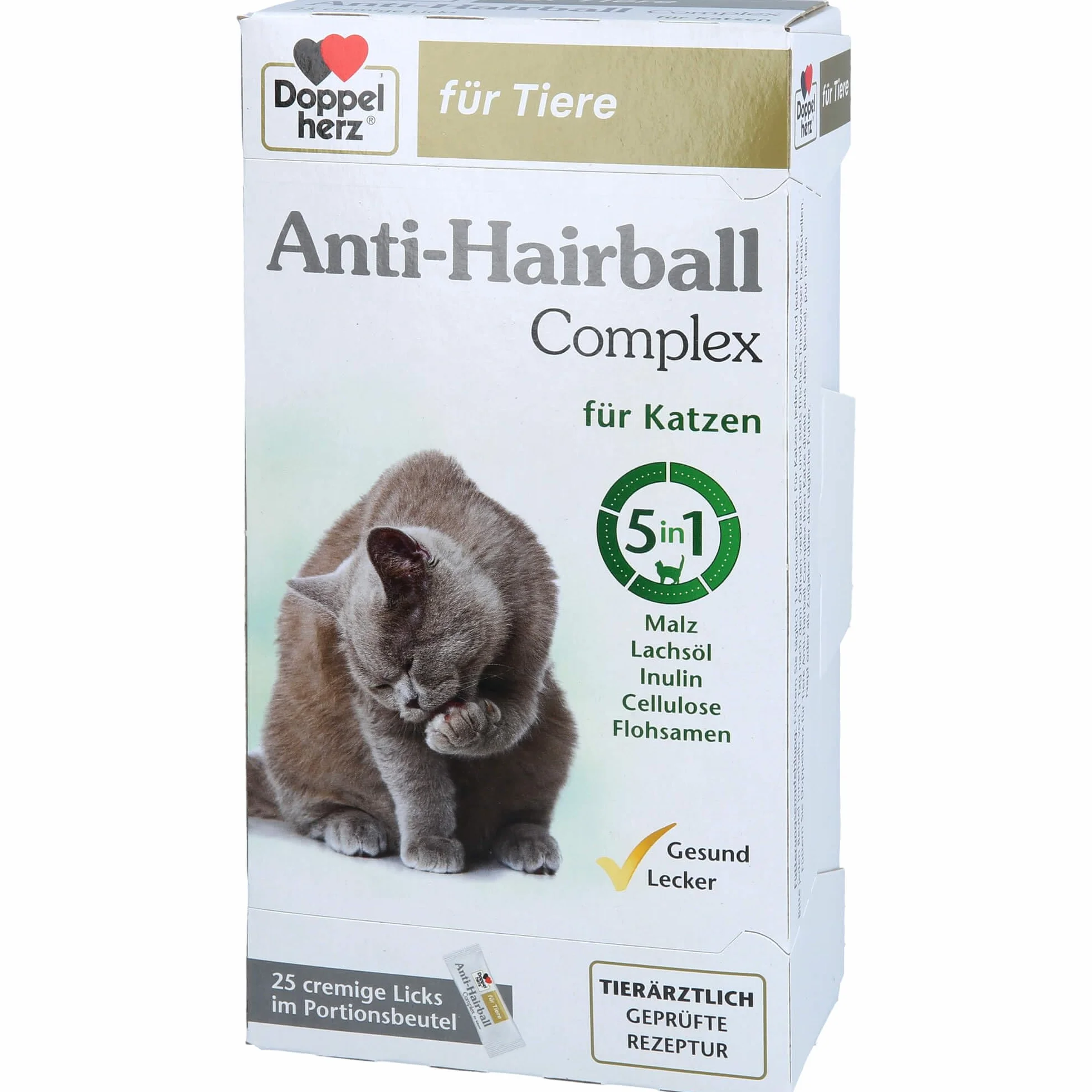 Doppelherz Complexe Anti-Boules de Poils pour Chats 25 léchages