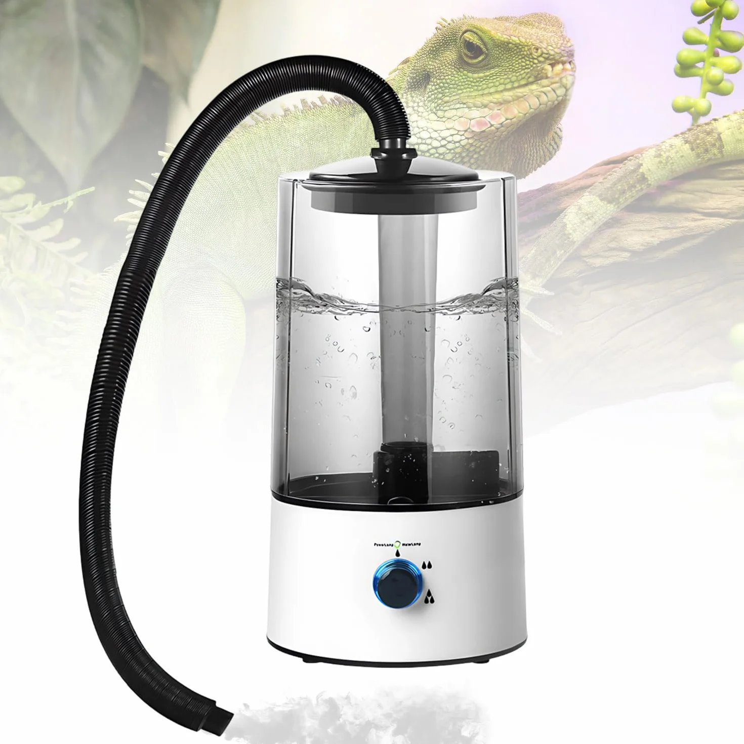 Humidificateur d'air pour reptiles 4 l avec tube rétractable brumisateur silencieux terrarium