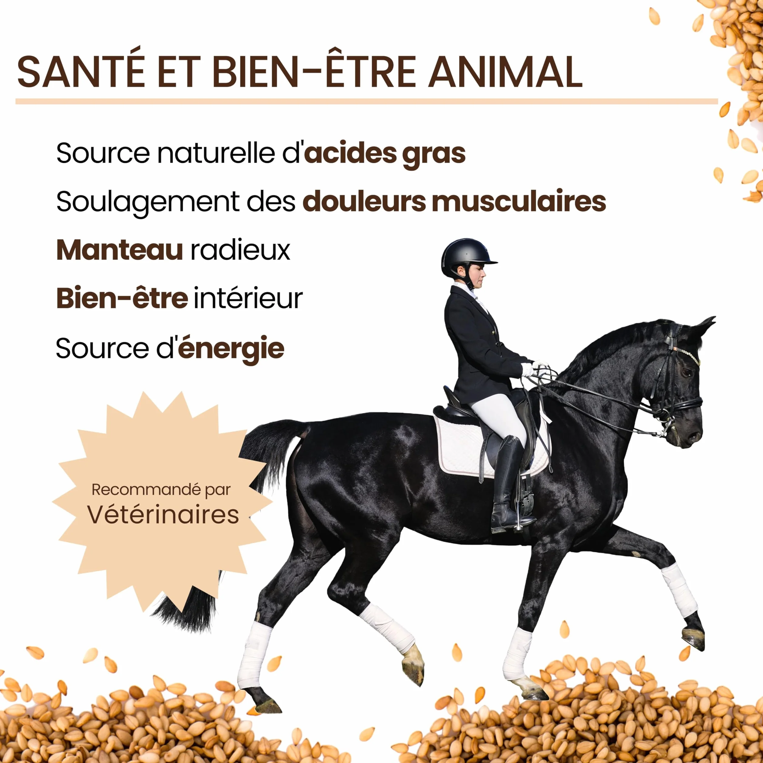 Huile de Lin VET Alimentaire 5000 ML Omega 3-6-9 Vitamines A-D-E-K pour Digestion Cœur Vaisseaux Sanguins