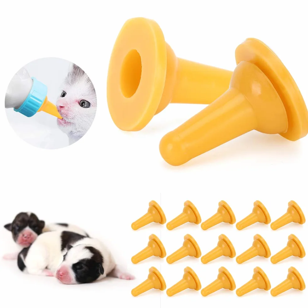 Tétines de Remplacement pour Biberon pour Chaton, Chiot et Petits Animaux