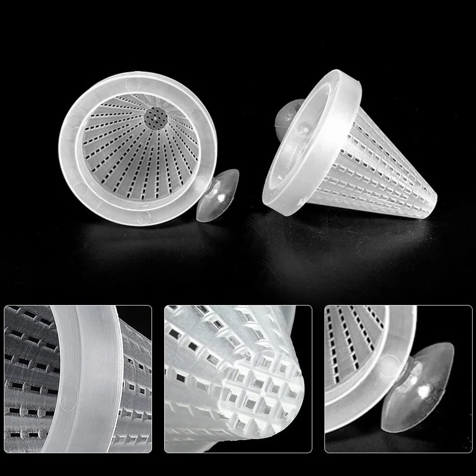 DONGKER Aquarium Cone Feeder avec Ventouse pour Poissons