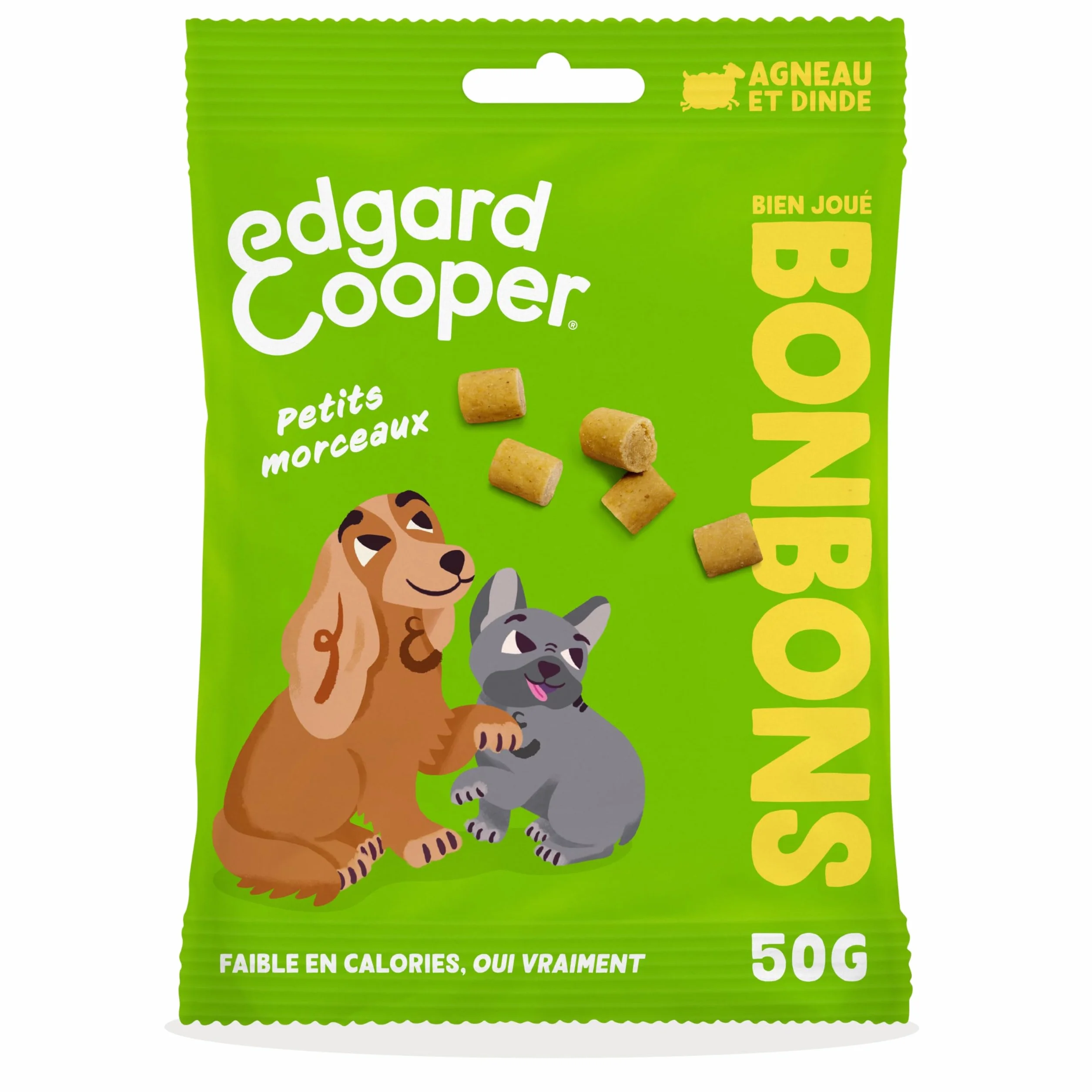 Edgard & Cooper Friandises pour Chien Naturels sans Céréales Agneau & Dinde 50g