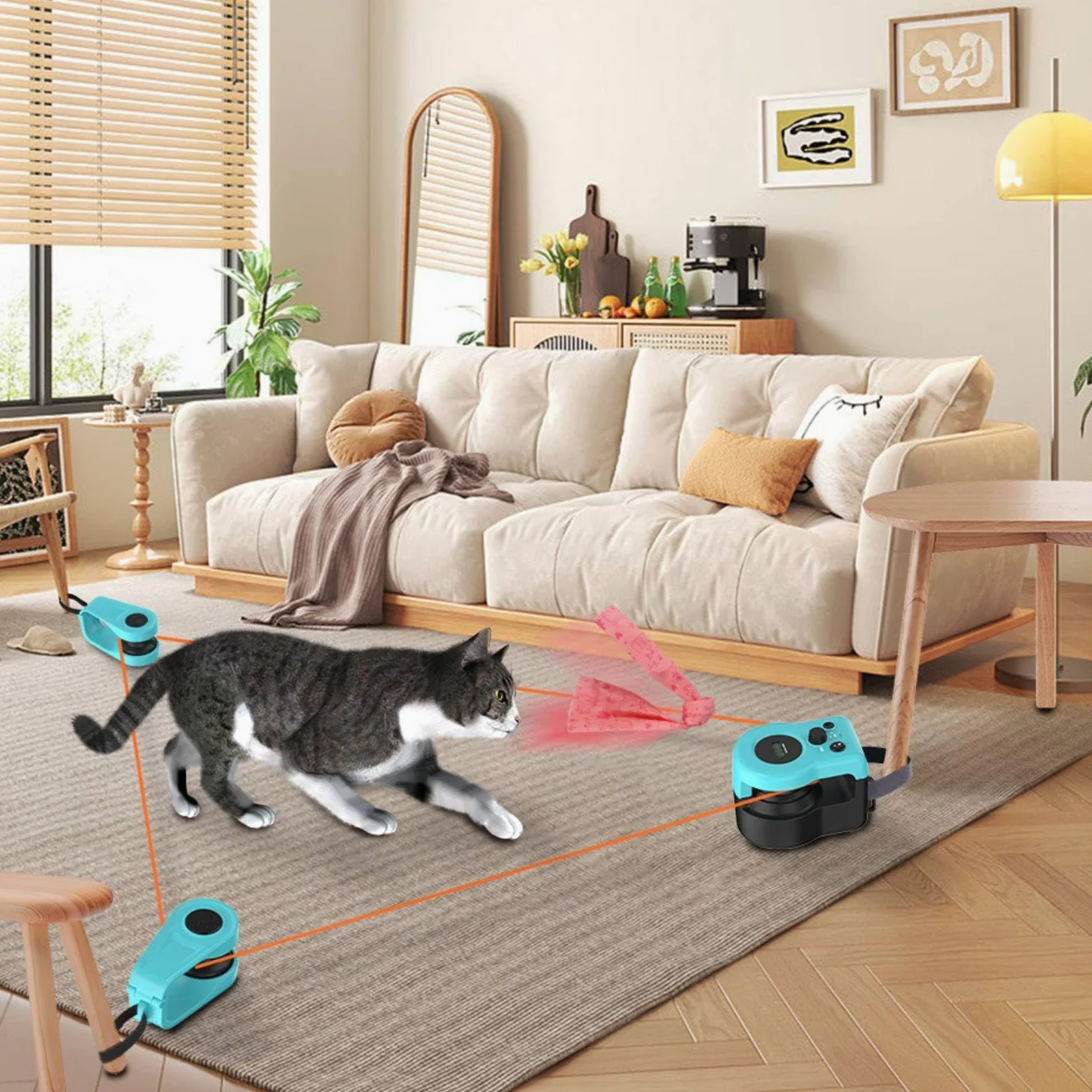 rockible Jouet Télécommandé Rechargeable USB pour Chats