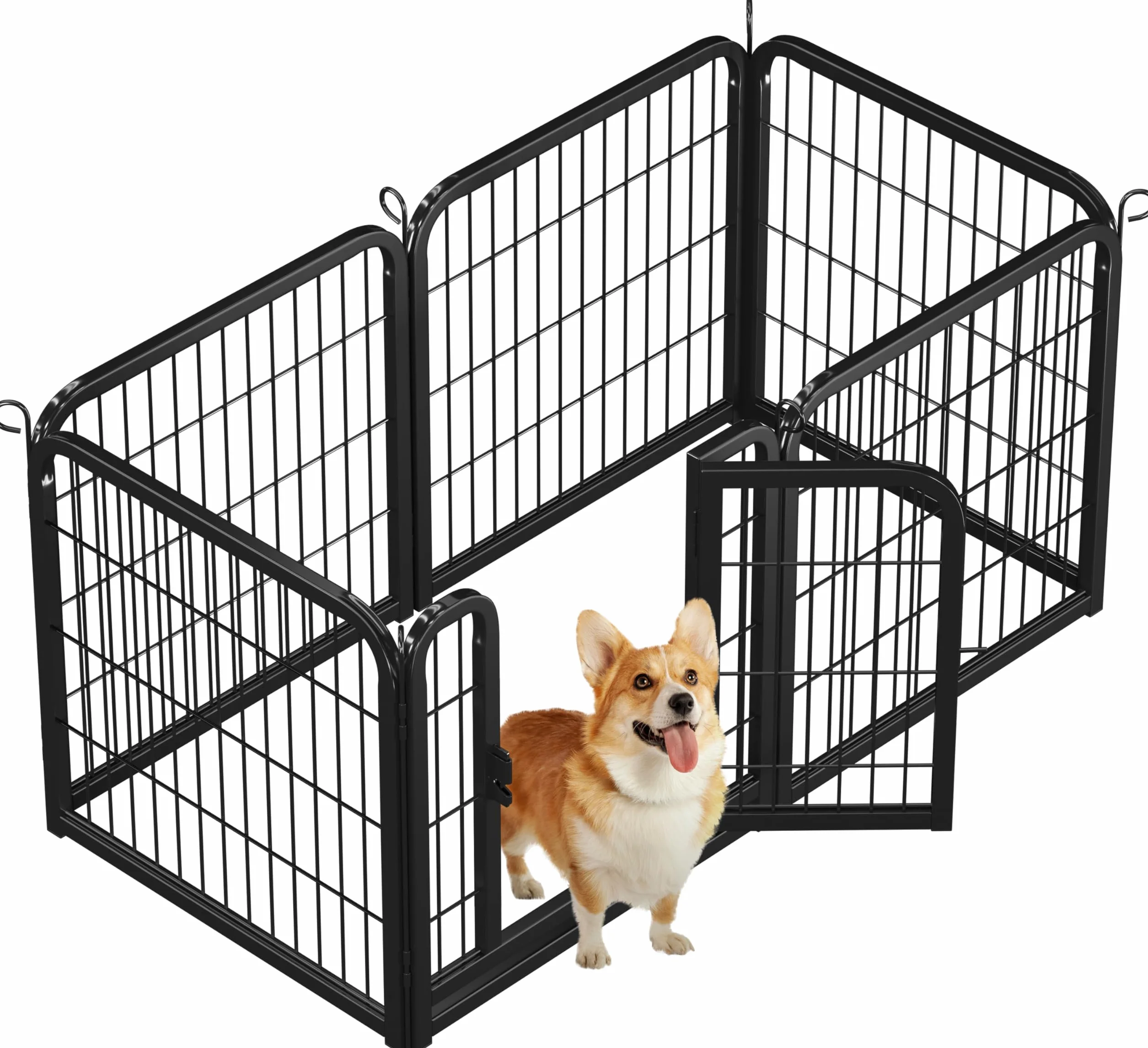 Yaheetech Parc pour Chien Métal Pliable 60x60 cm Enclos Intérieur Cage