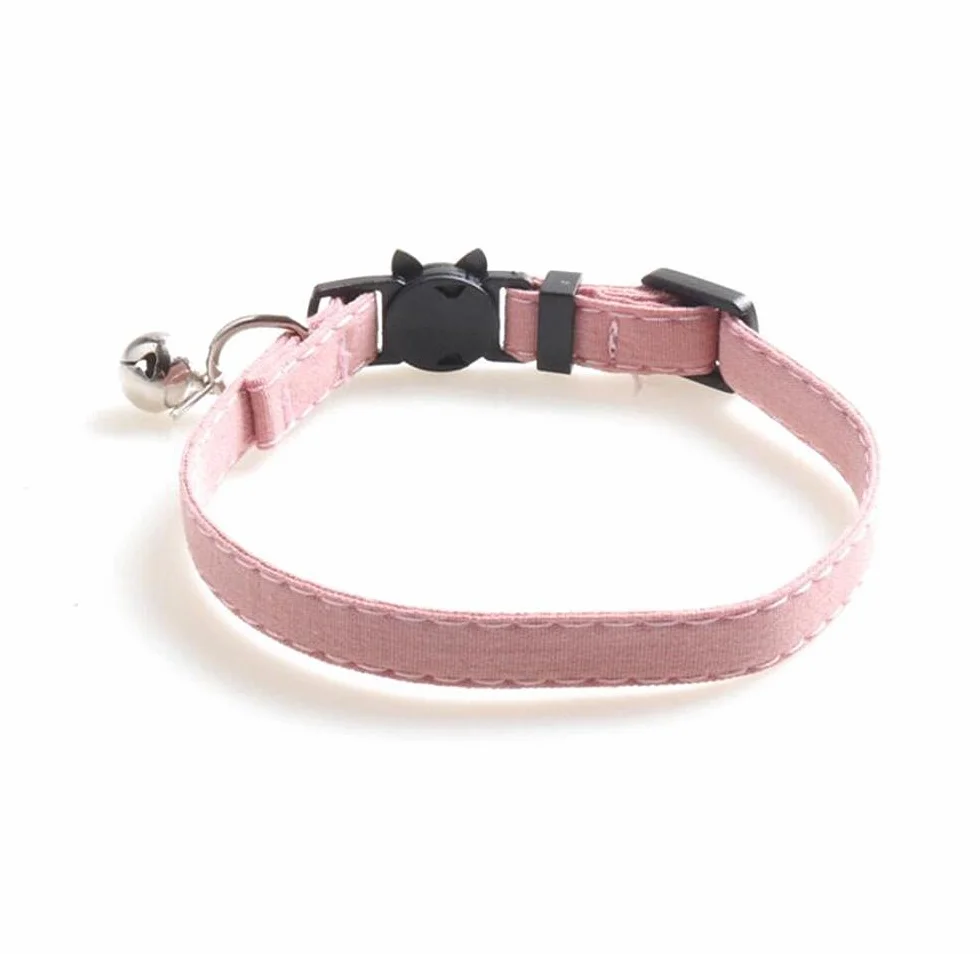 Collier pour chat avec clochette, réglable, fermeture rapide de sécurité