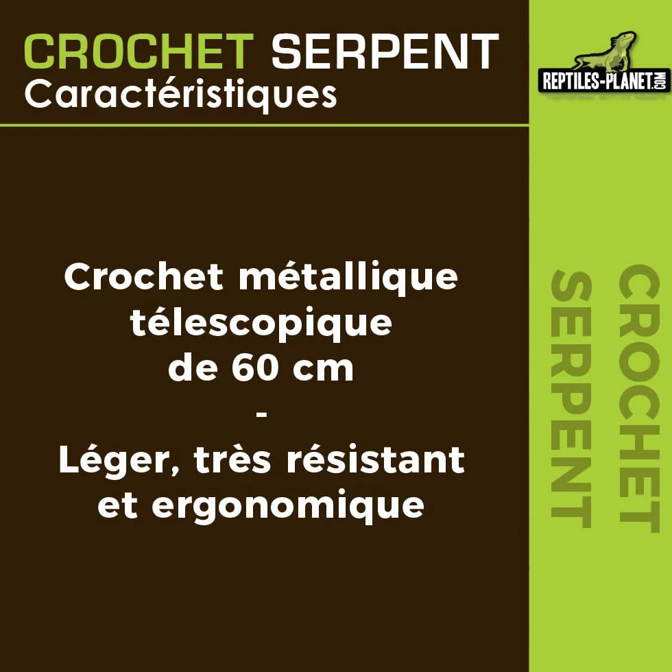 Reptiles Planet Crochet Téléscopique pour Serpent 60 cm