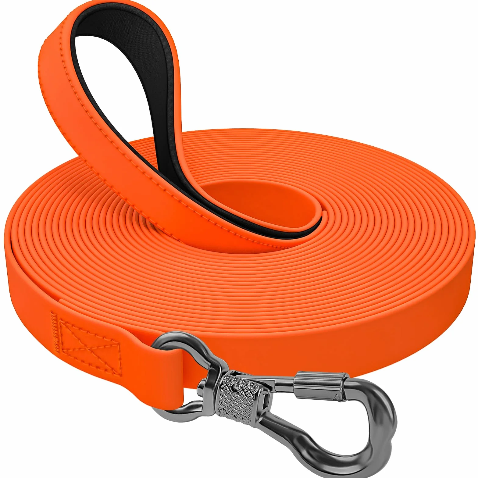 Laisse pour Chien XBEN, Longe de Dressage étanche 3-30M, Mousqueton Verrouillable, Orange