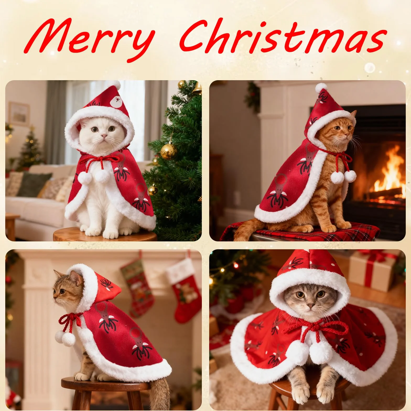 Deguisement de Noël pour Chien Chat Costume Animaux