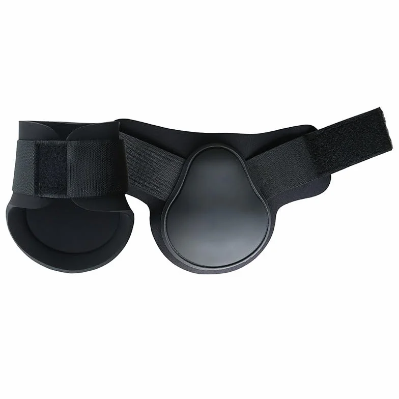 Guêtres pour cheval Lot de 4 coque rigide fermeture Velcro polyuréthane Taille L Noir