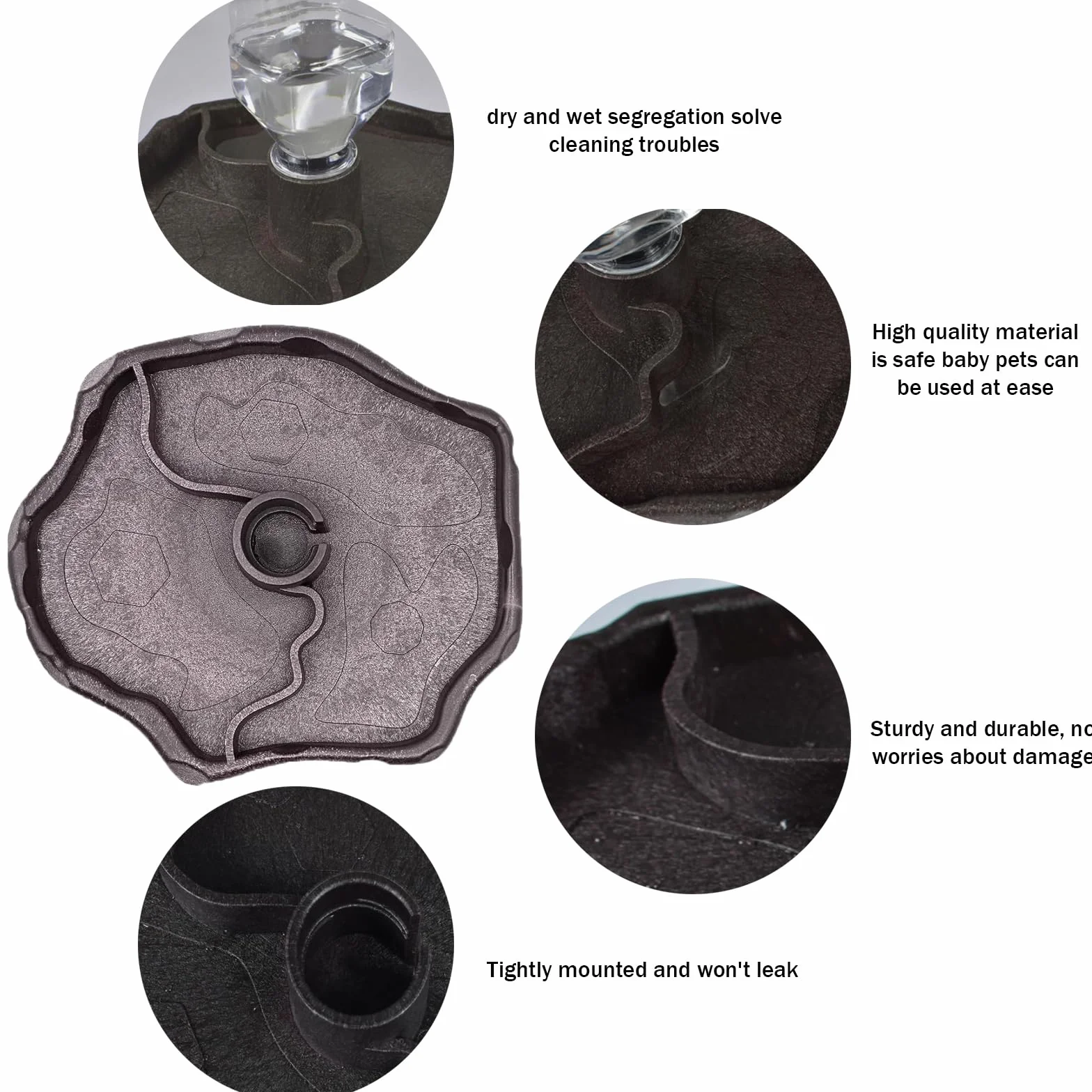 Distributeur d'eau pour Reptile 2 en 1 Anti Débordement Plastique Bol pour Tortues, Hamsters, Lézards