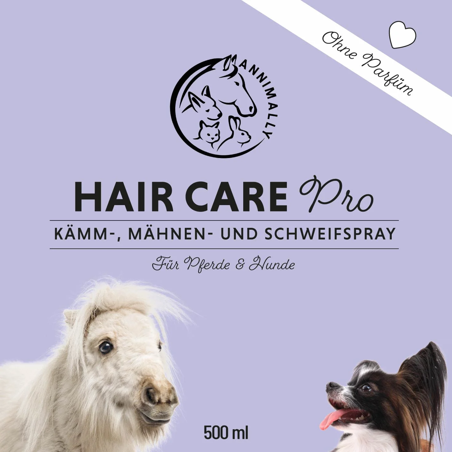 Spray pour crinière et queue démêlant pour chevaux 500ml - Démêlant pour chiens, brossage facilité, pelage soyeux
