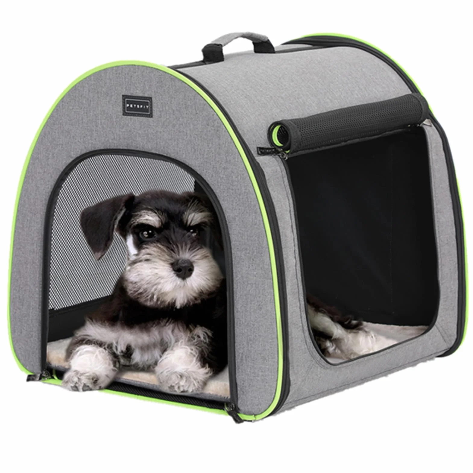 Petsfit Cage de Transport pour Animaux, Caisse de Transport pour Chien Pliable Cage Transport Chien Sac pour Chien avec Coussin en Peluche