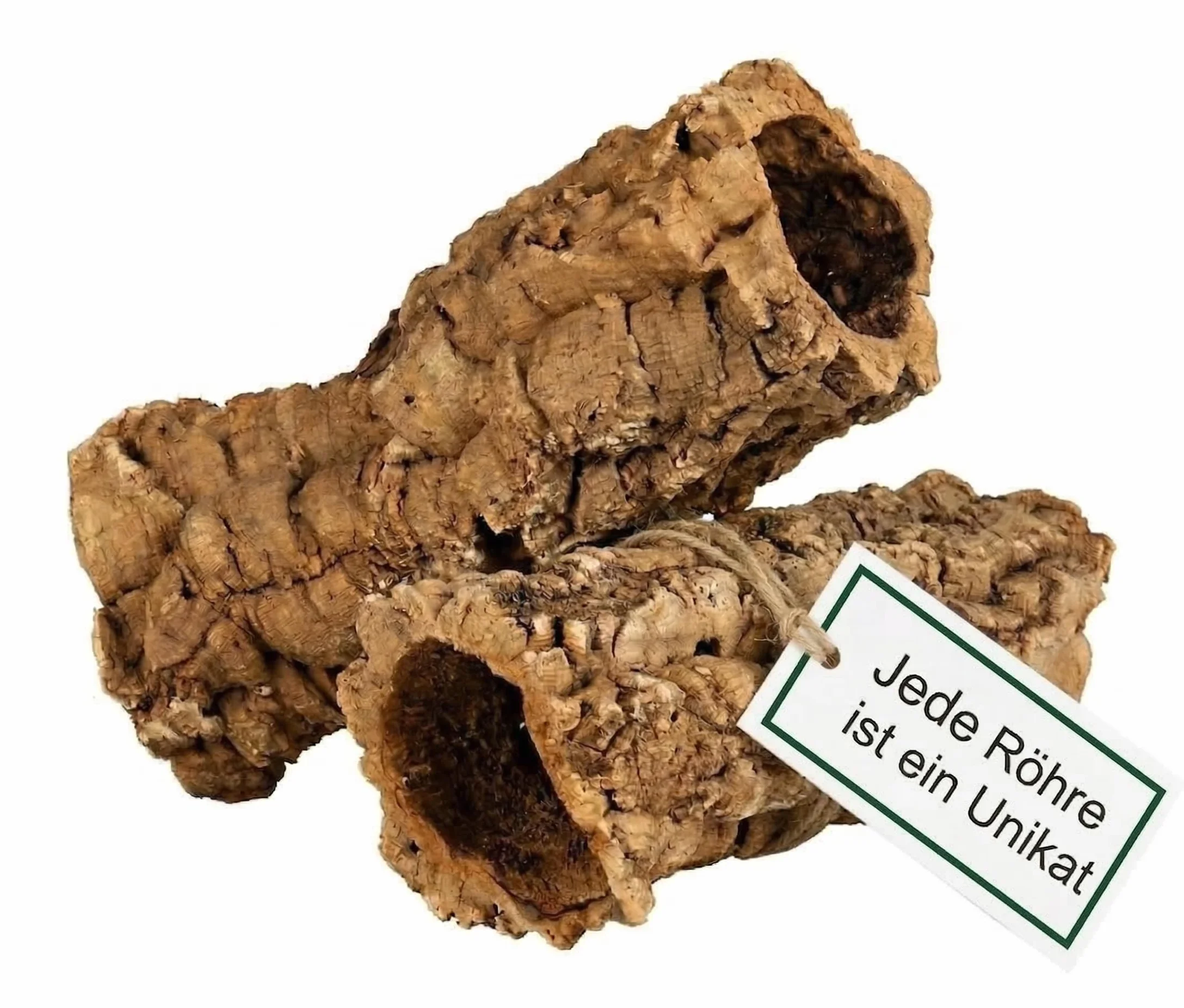 Lot de 6-7 tubes en liège naturel pour terrarium 15-20 cm