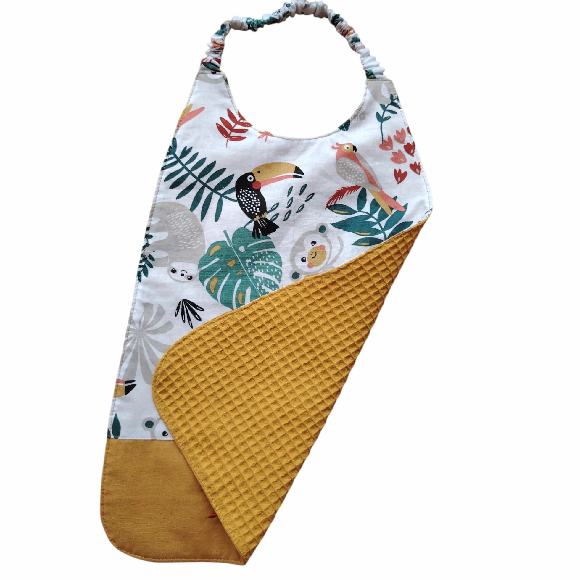 Serviette élastique de cantine personnalisable grand bavoir enfant