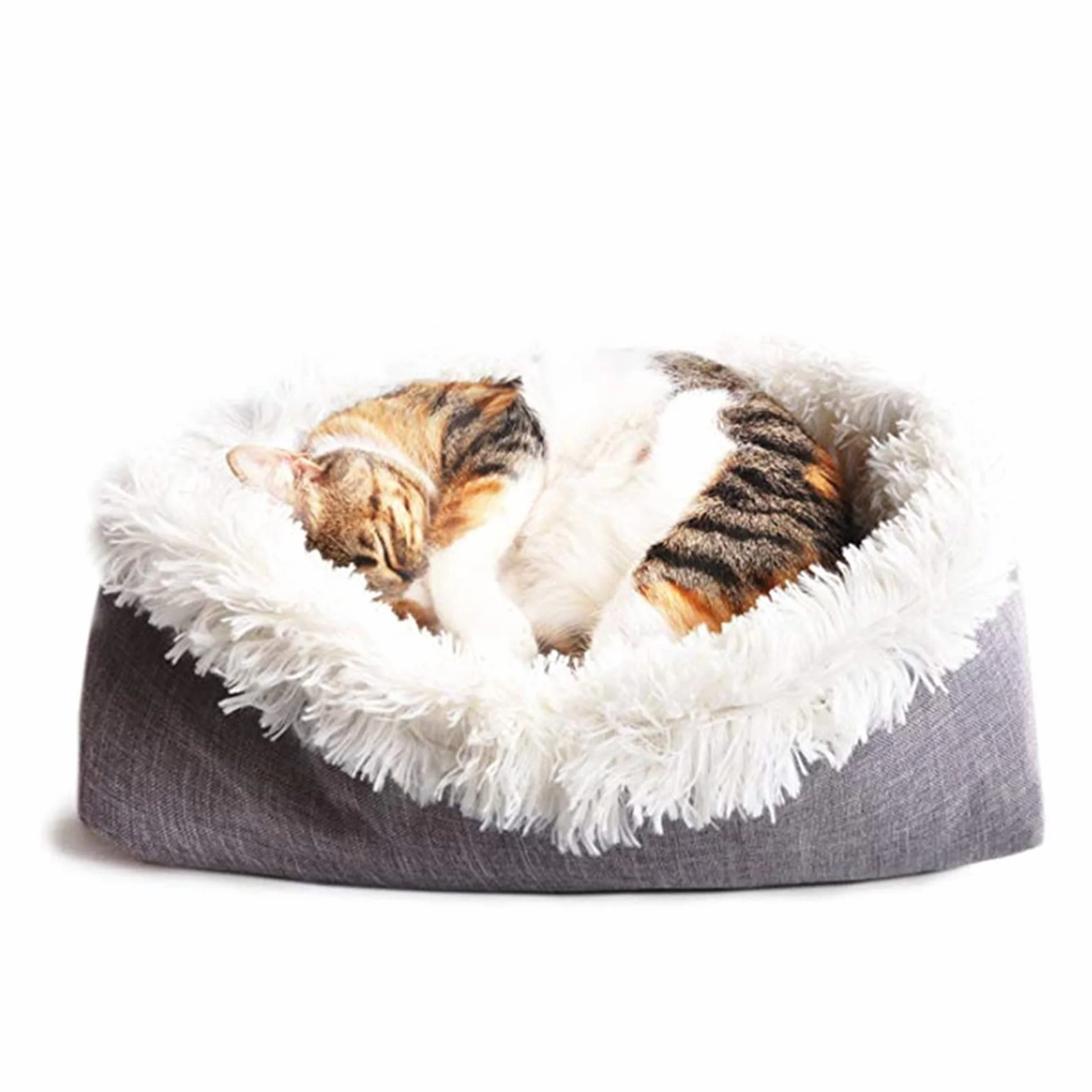Lit pour Chat Chien 2 en 1 Panier Coussin Doux Confortable Nid Chiot Moelleux