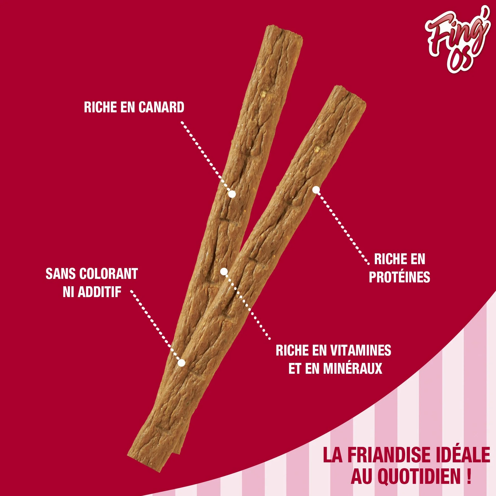 Jappy Tendre Stick Canard Friandise Chien Riche en Canard sans Sucre Ajouté 1 x 12g