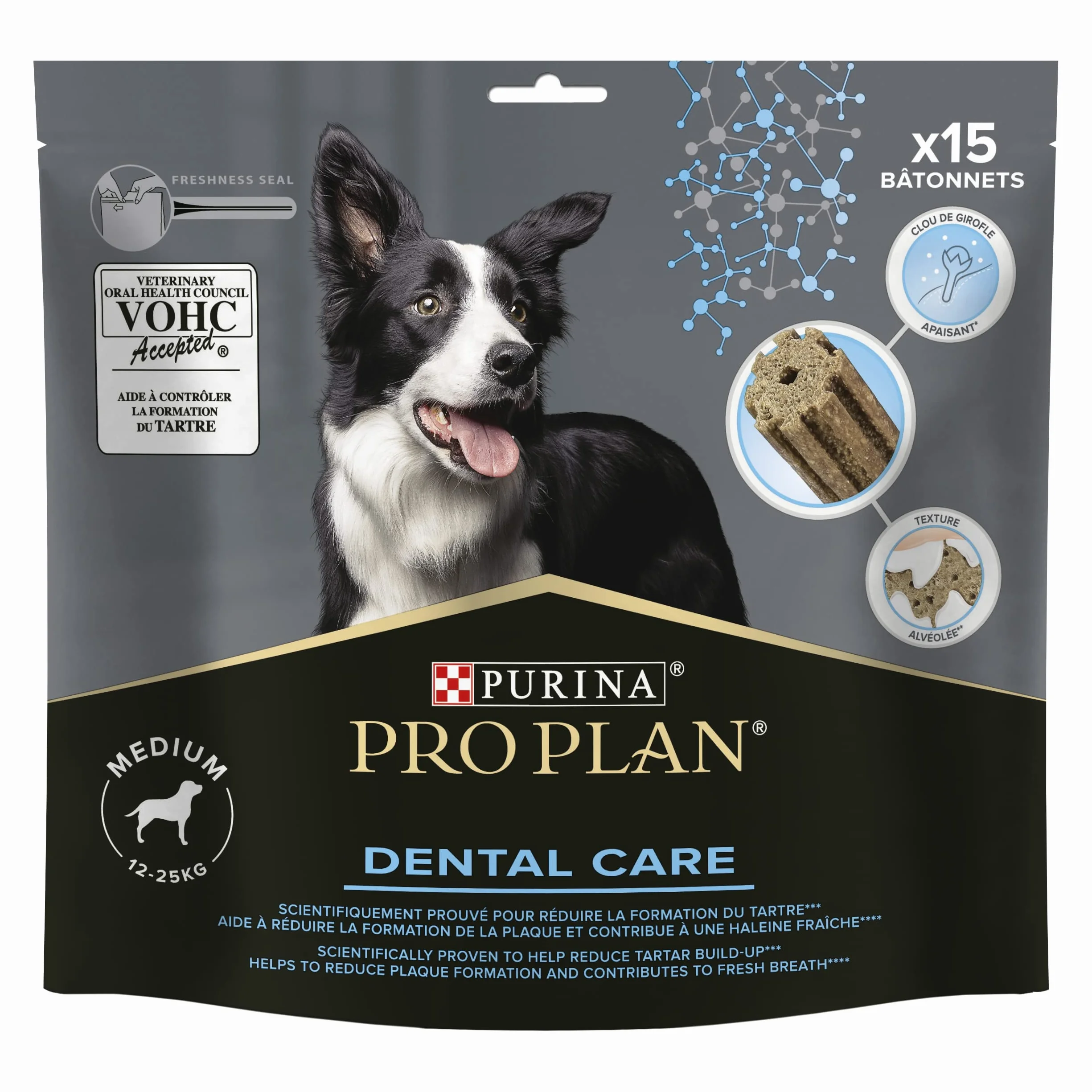PURINA PRO PLAN DENTAL CARE Bâtonnets à mâcher pour Chien Adulte taille moyenne 15 pièces