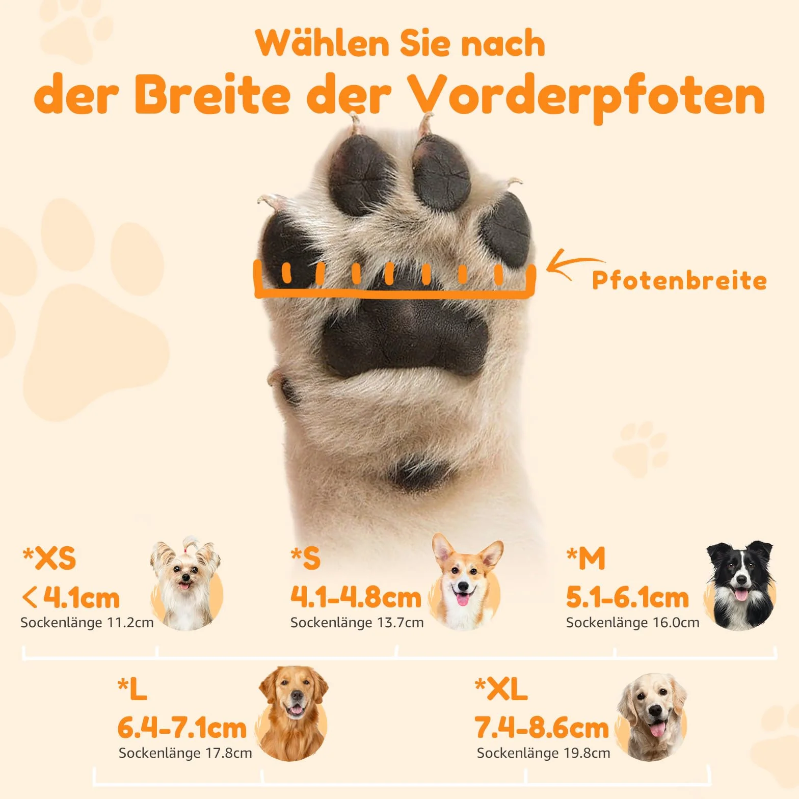 PICK FOR LIFE Chaussettes pour chien antidérapantes 2 paires double face sangles réglables L