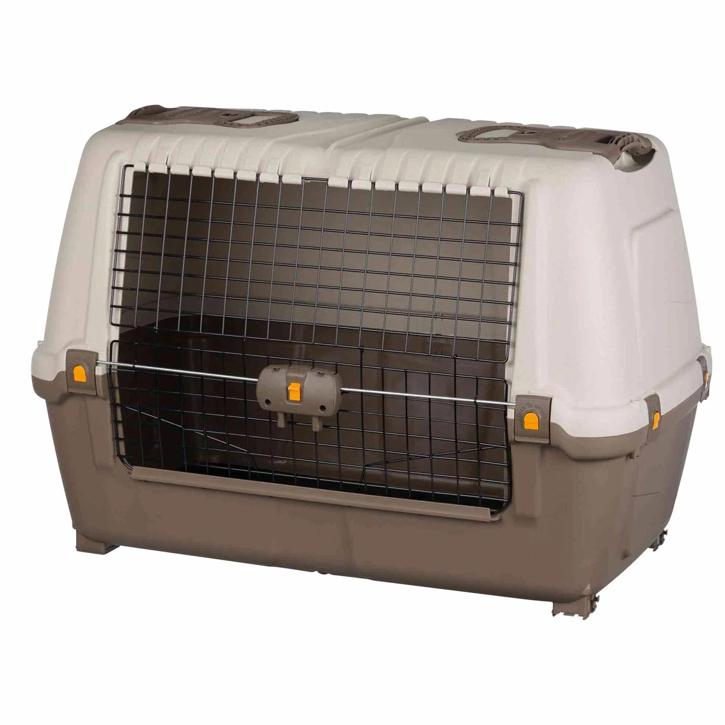 Caisse de transport pour chien Skudo Car, homologuée pour les voyages en voiture 100 marron