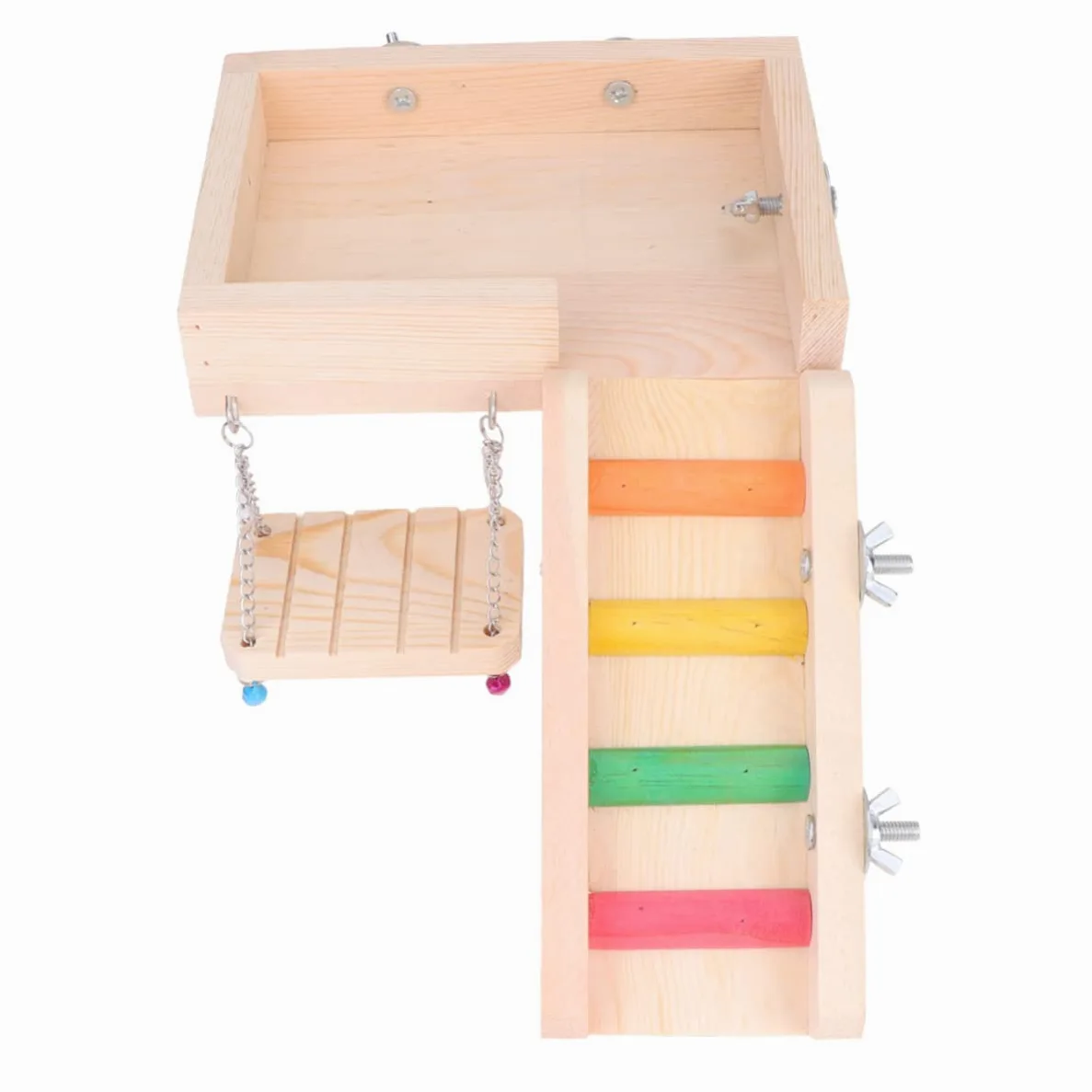 Beaupretty Jouet Échelle pour Animaux, Balançoire à Oiseaux, Matériau Sûr, Grand Format, Jeu D’Escalade pour Hamster et Perroquet, Accessoire Ludique pour Cage D’Oiseaux, Petits Animaux
