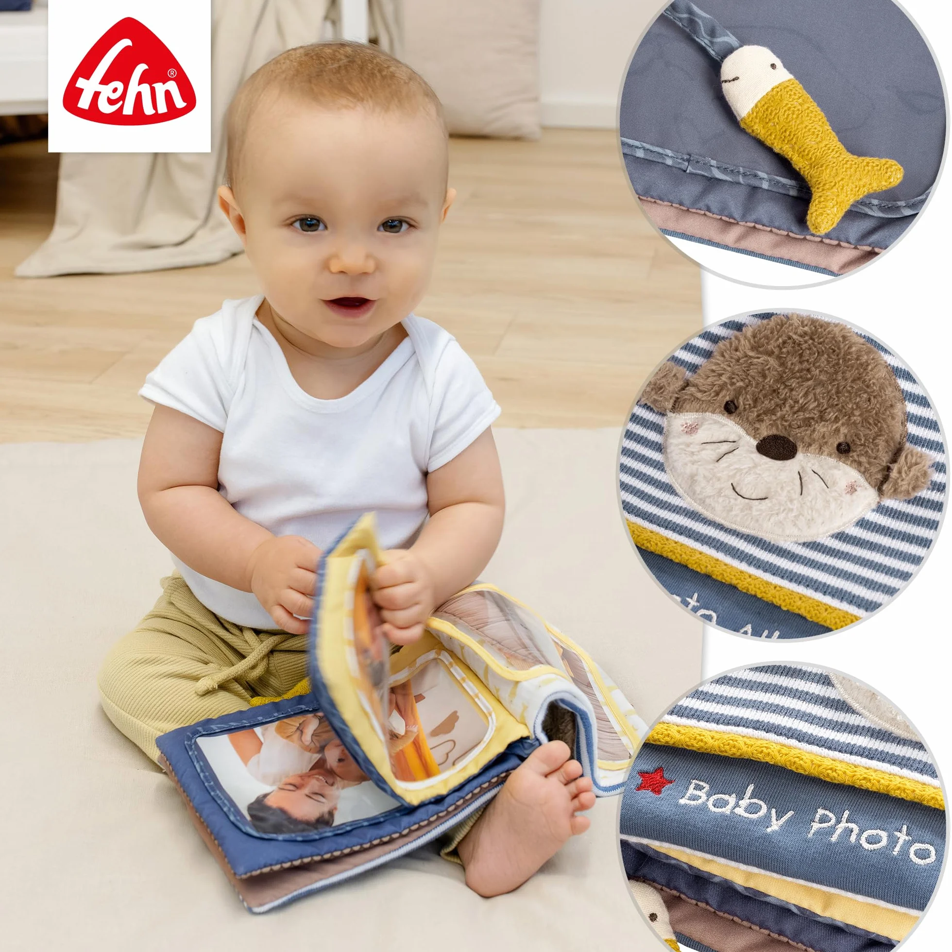 Fehn Album Photo Loutre pour Bébés dès la Naissance - Découvrir, Explorer, Ressentir