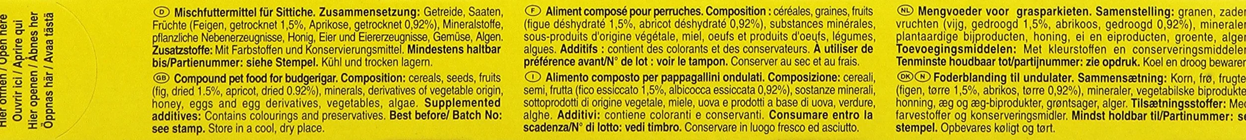 VITAKRAFT Kräcker Friandise Perruche Alimentation Oiseaux Abricot Figue 60g 2 Baguettes