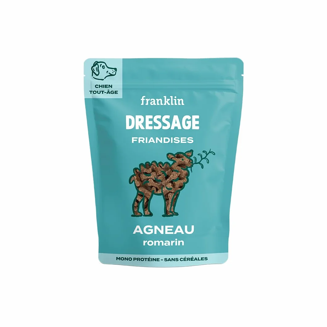FRANKLIN Friandises pour Chien Dressage Riche en Agneau sans Céréales 150 g