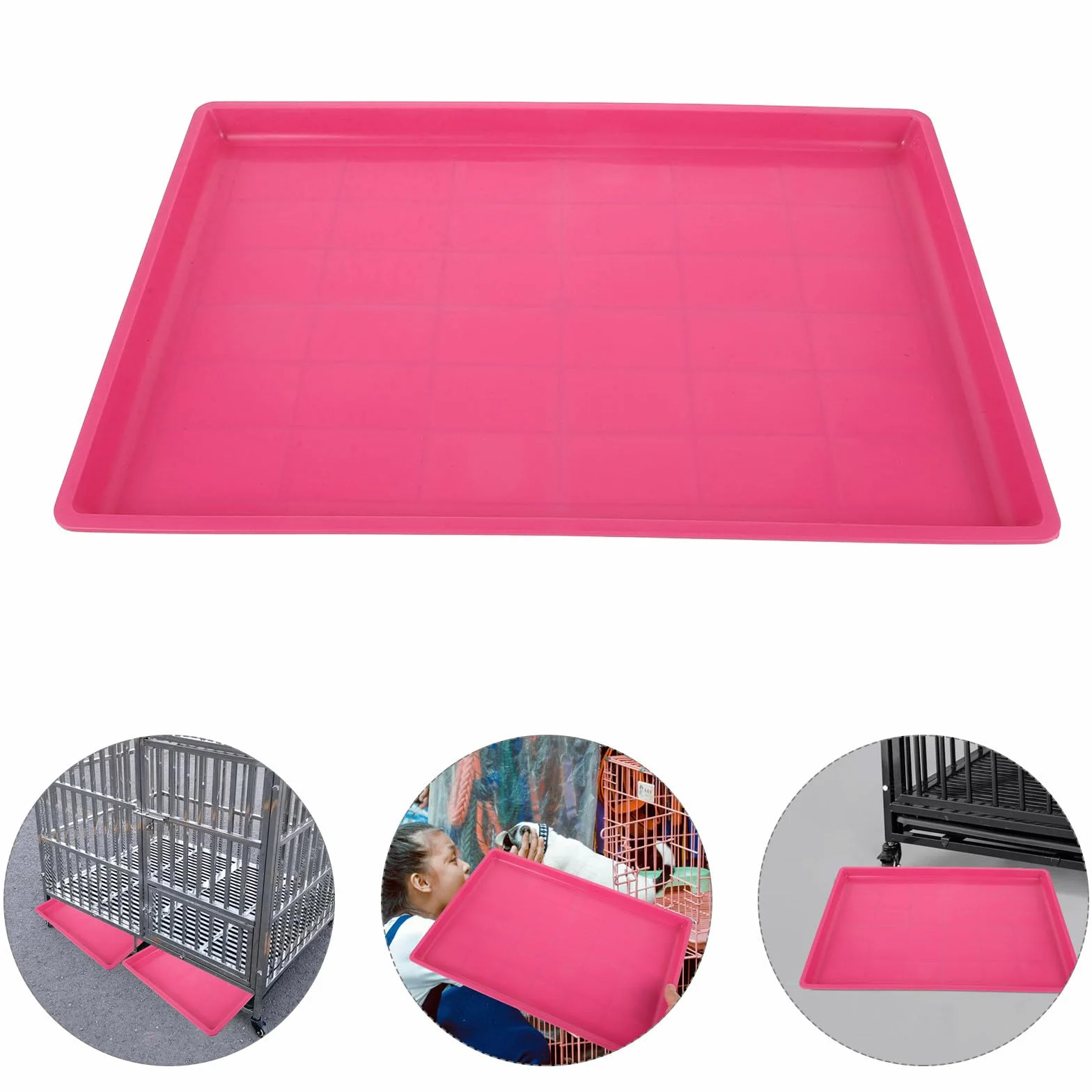 Plateau de Cage en Plastique Antidérapant 60x40 cm pour Lapins et Petits Animaux