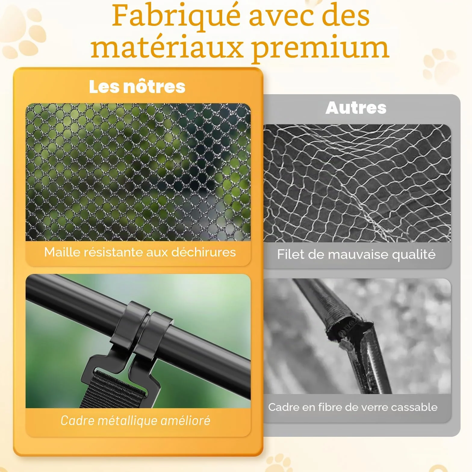 Rywell Enclos pour Chat Extérieur 145x110x110cm 3 Niveaux Pliable avec Sac de Transport