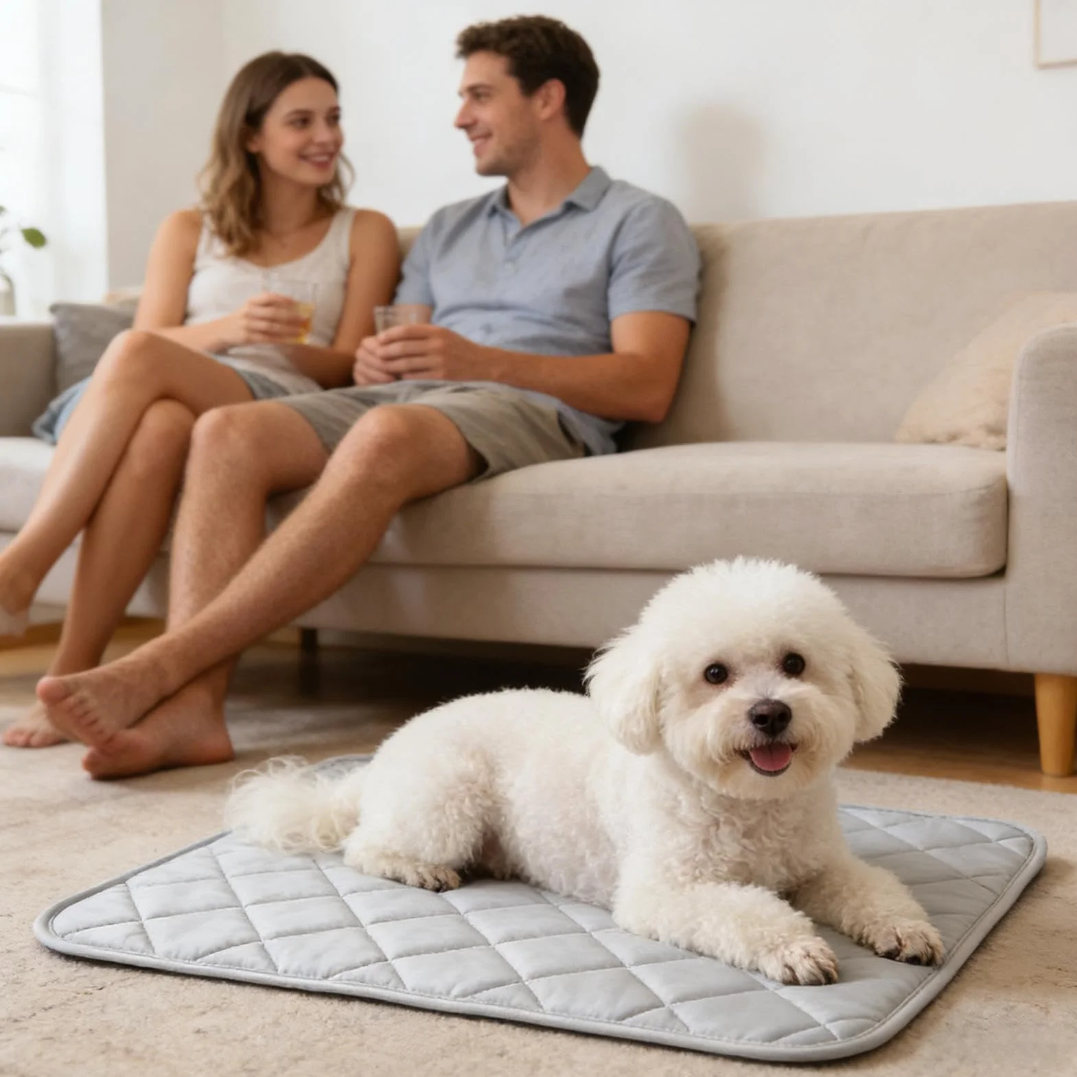Tapis Rafraîchissant pour Chien 35x50 cm Housse en Soie Glacée pour Caisse