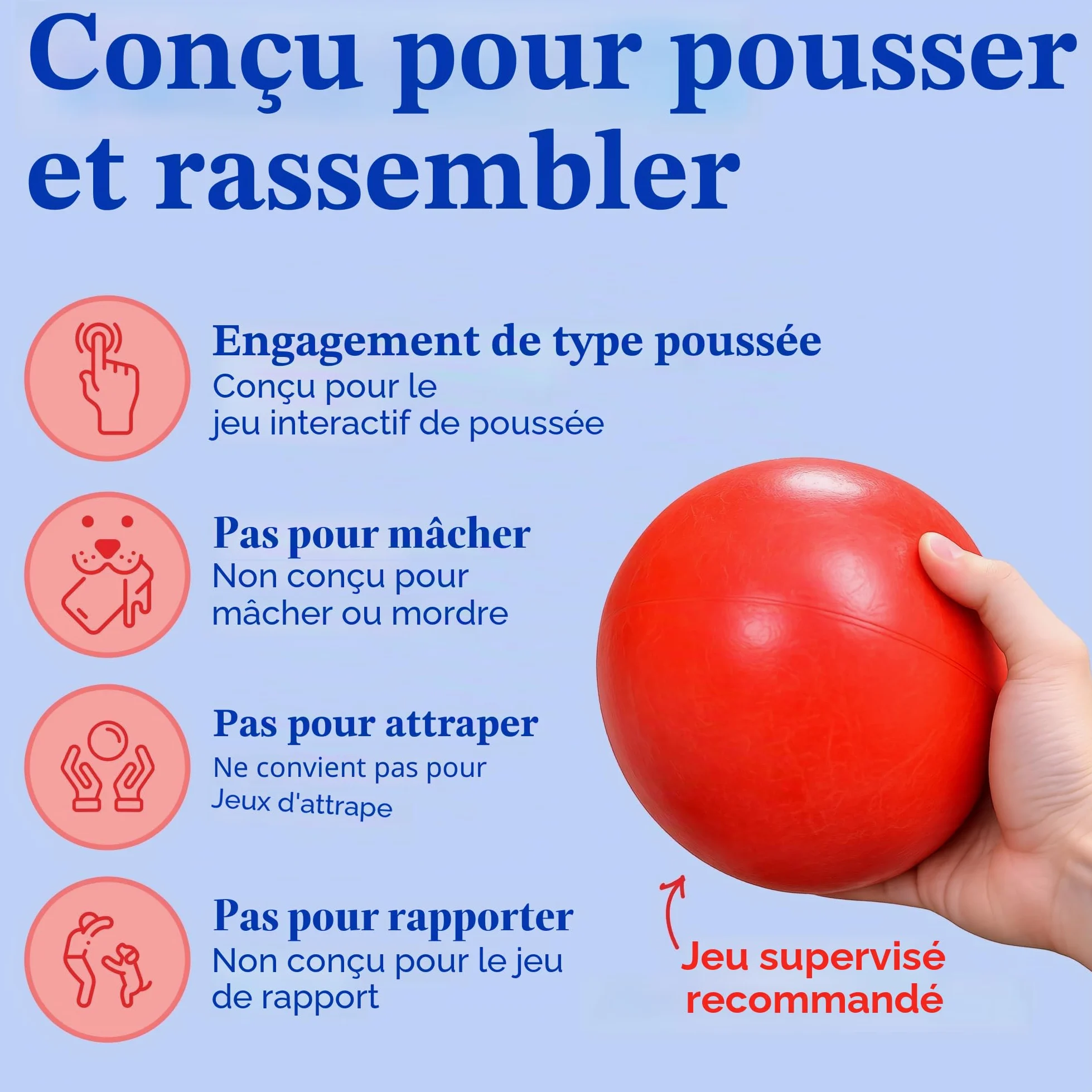 Doggie Dooley Balle pratiquement Indestructible pour Chiens, 35,6 cm (Les Couleurs Peuvent Varier