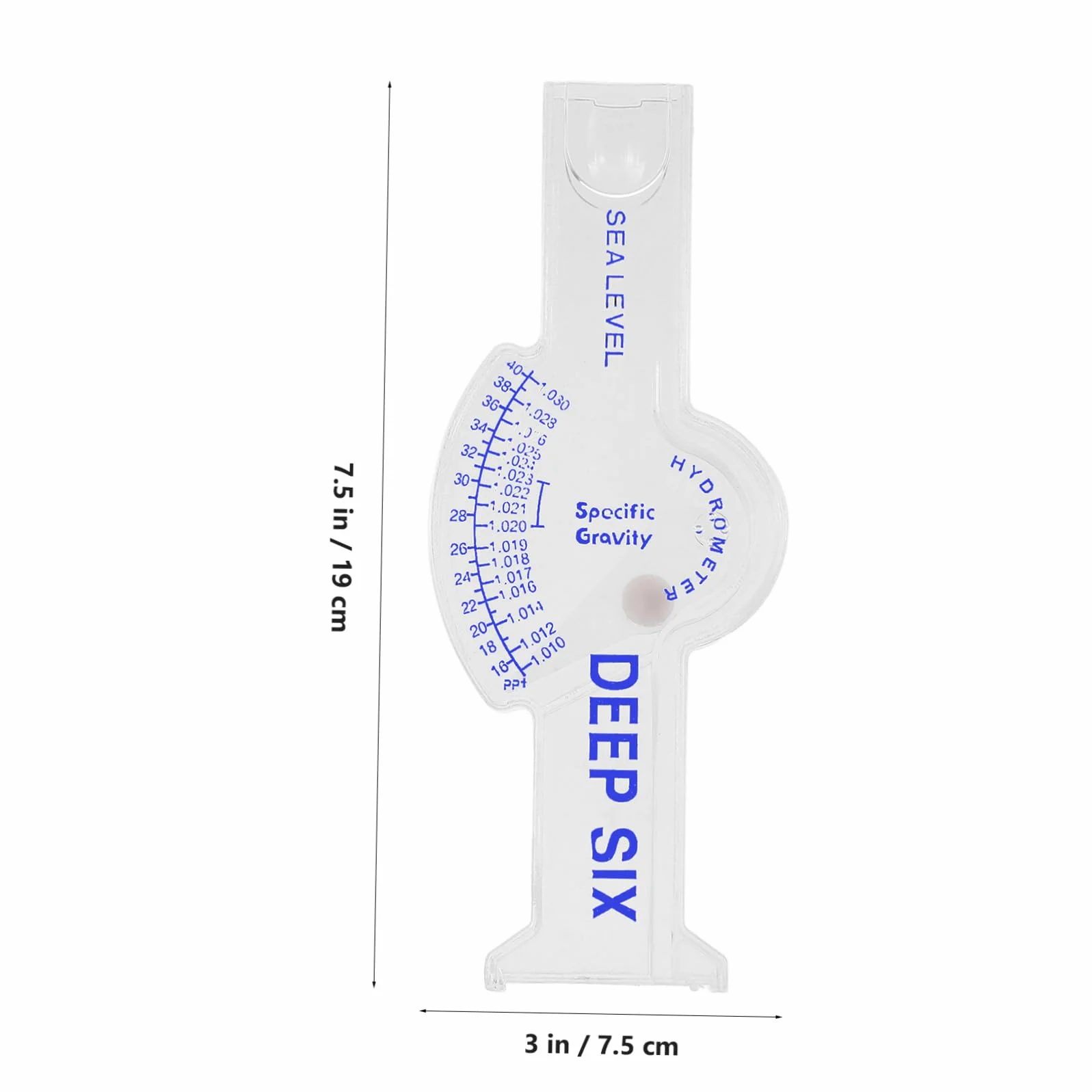 Minkissy Hydromètre pour Aquarium Testeur de Sel Salinomètre 15 Cm
