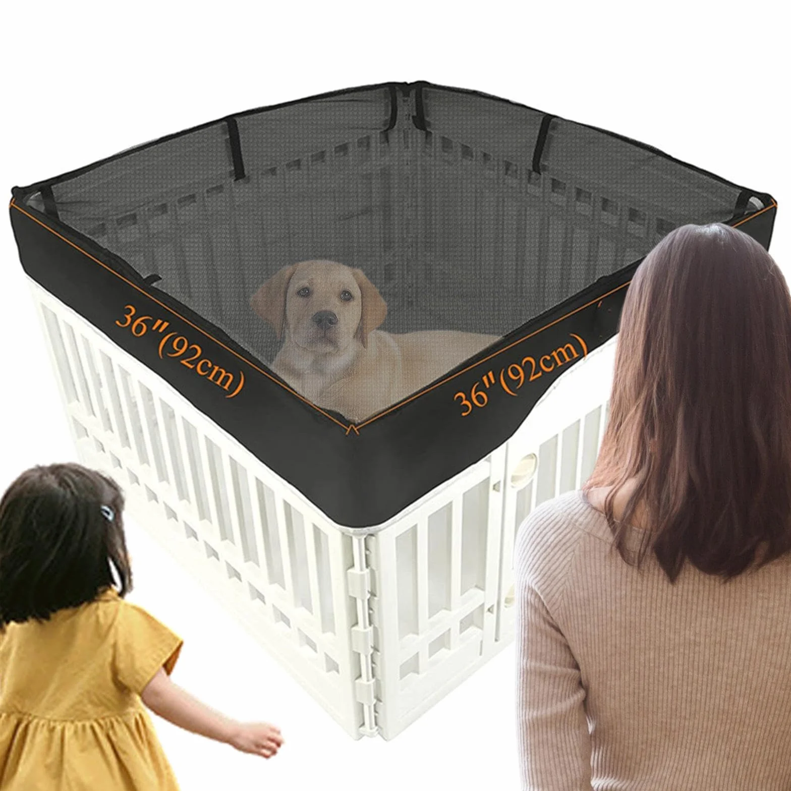 Housse de Parc pour Chien Sharplace, Couverture Résistante au Soleil en Tissu Maille Lavable, 92 cm