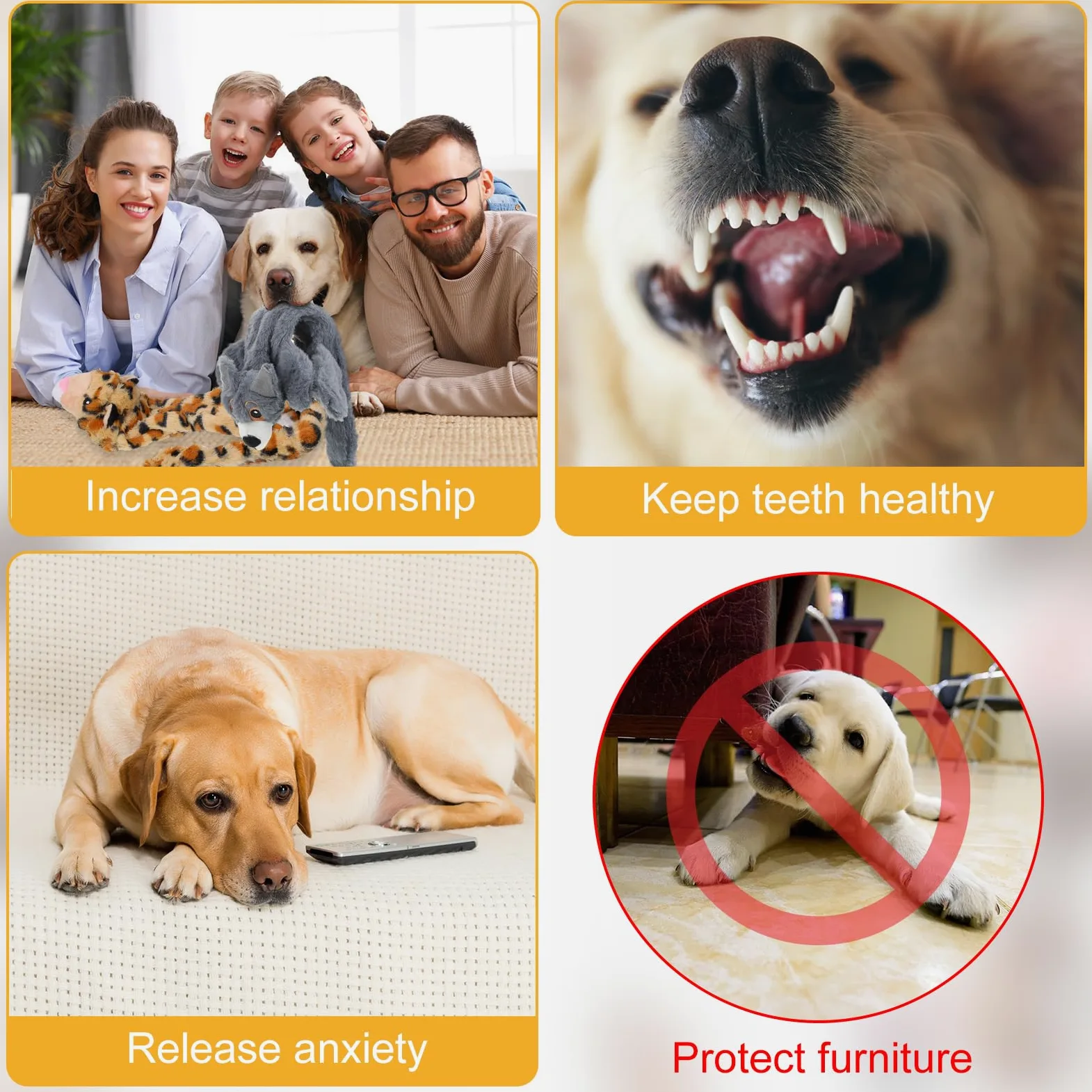 Lot de 10 jouets couineurs pour chien sans rembourrage - Jouet froissé pour chiens agressifs - Jouet de dentition en peluche pour chiots de petite, moyenne et grande taille, 10 styles (style délicat)