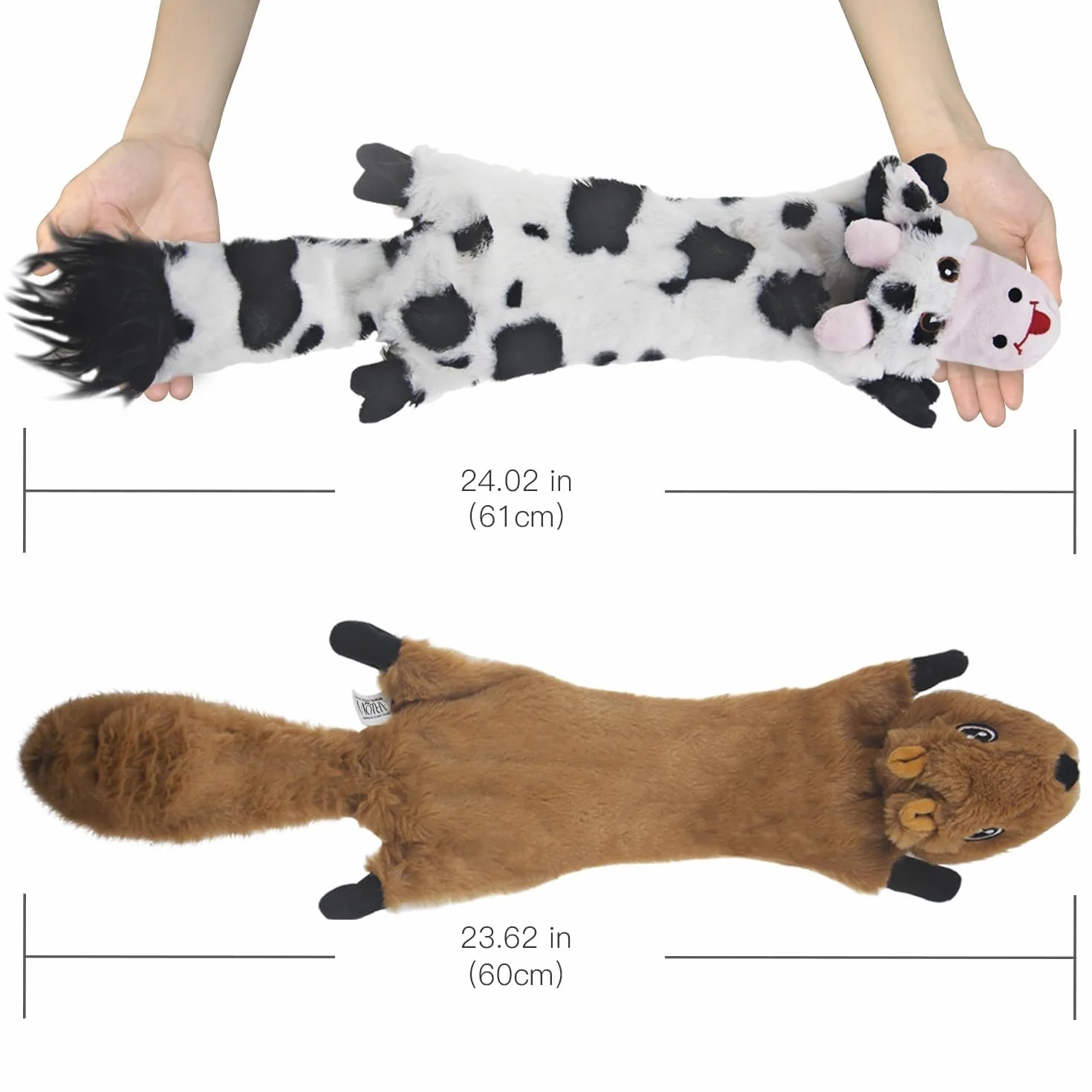 SHARLOVY Dog Squeaky Toys 5 Pack, Jouet Chien froissé Pas de Rembourrage pour Chiens Grande Taille