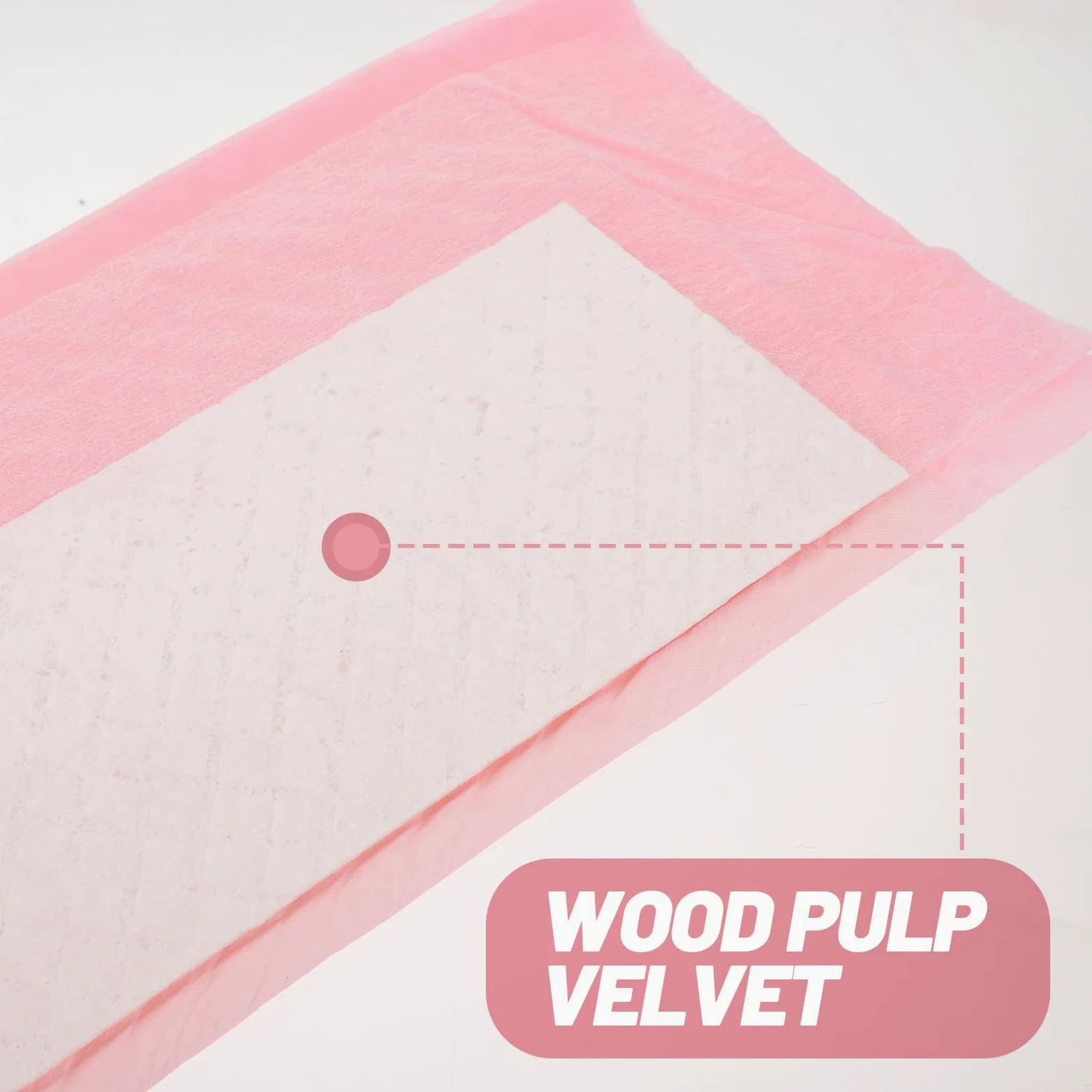 Alèse pour Chien Super Absorbante Rose, 1 Sachet, pour Apprentissage | Polymère Importé et Pulpe de Bois, Film Pe Imperméable et Papier Toilette, Usage Sommeil et Dressage
