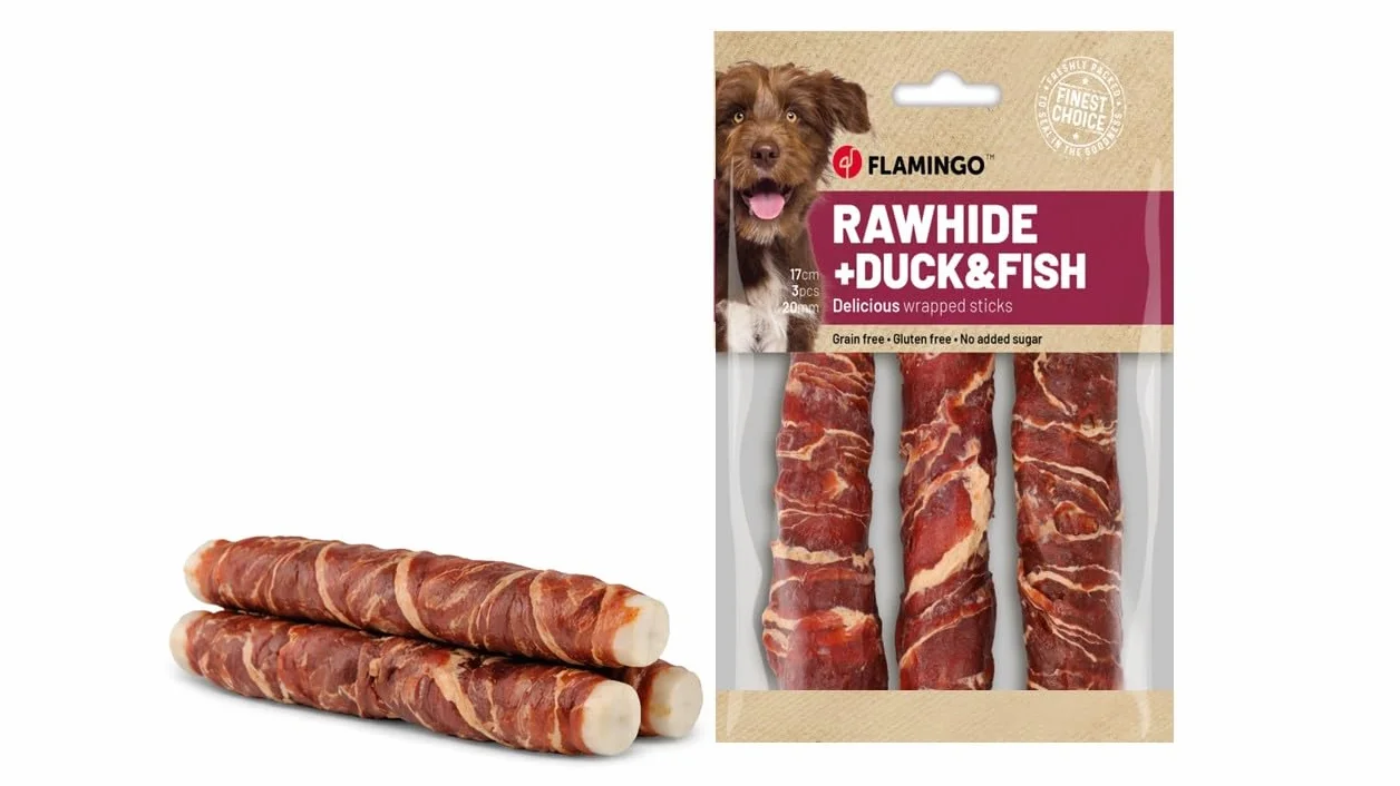 friandises pour Chien R'Hide bâtonnets au Canard & cabillaud 17 cm 3 pcs 155 g sans Gluten sans céréales