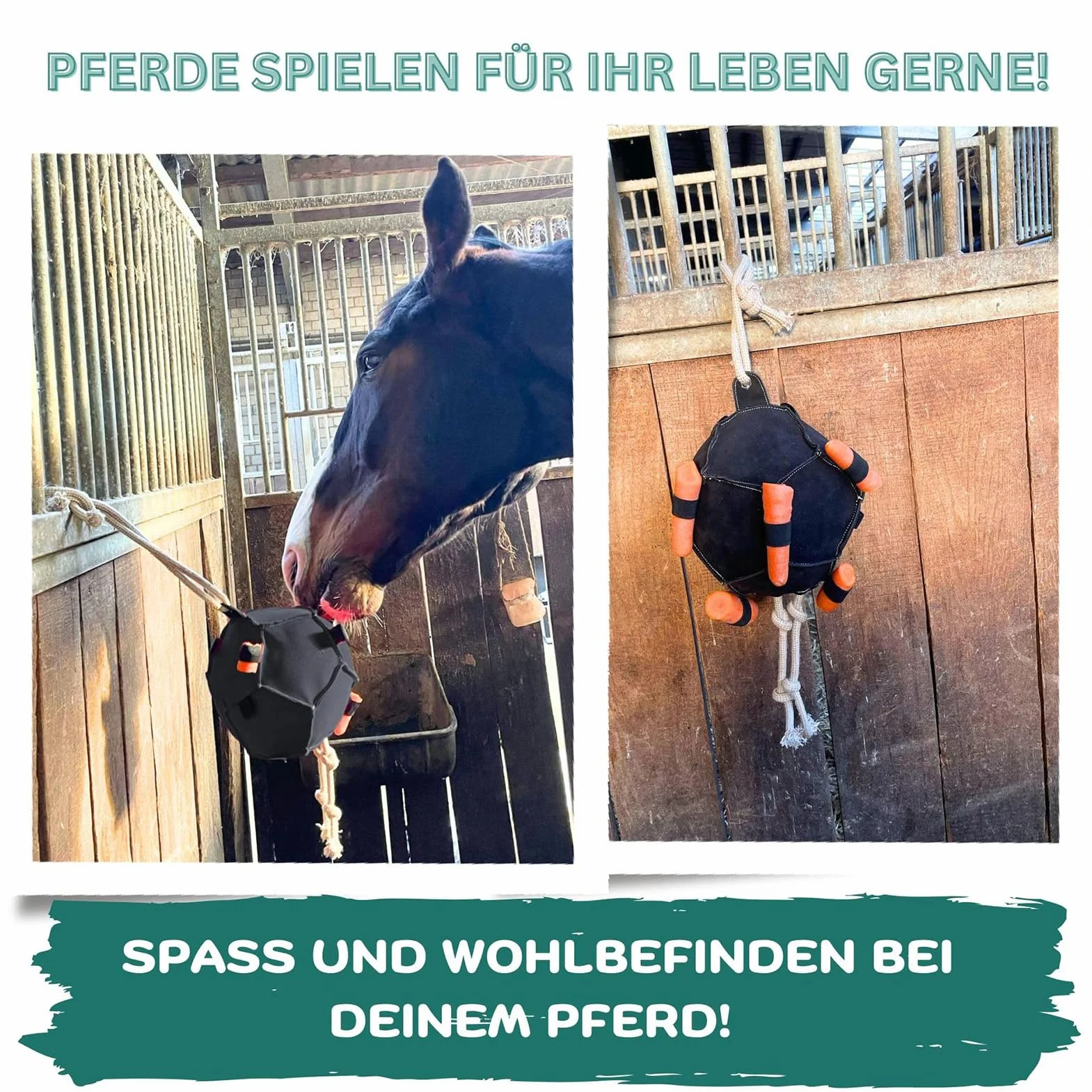 Boule de gâterie à cheval lent mangeur de foin - Balle d'alimentation interactive pour chevaux