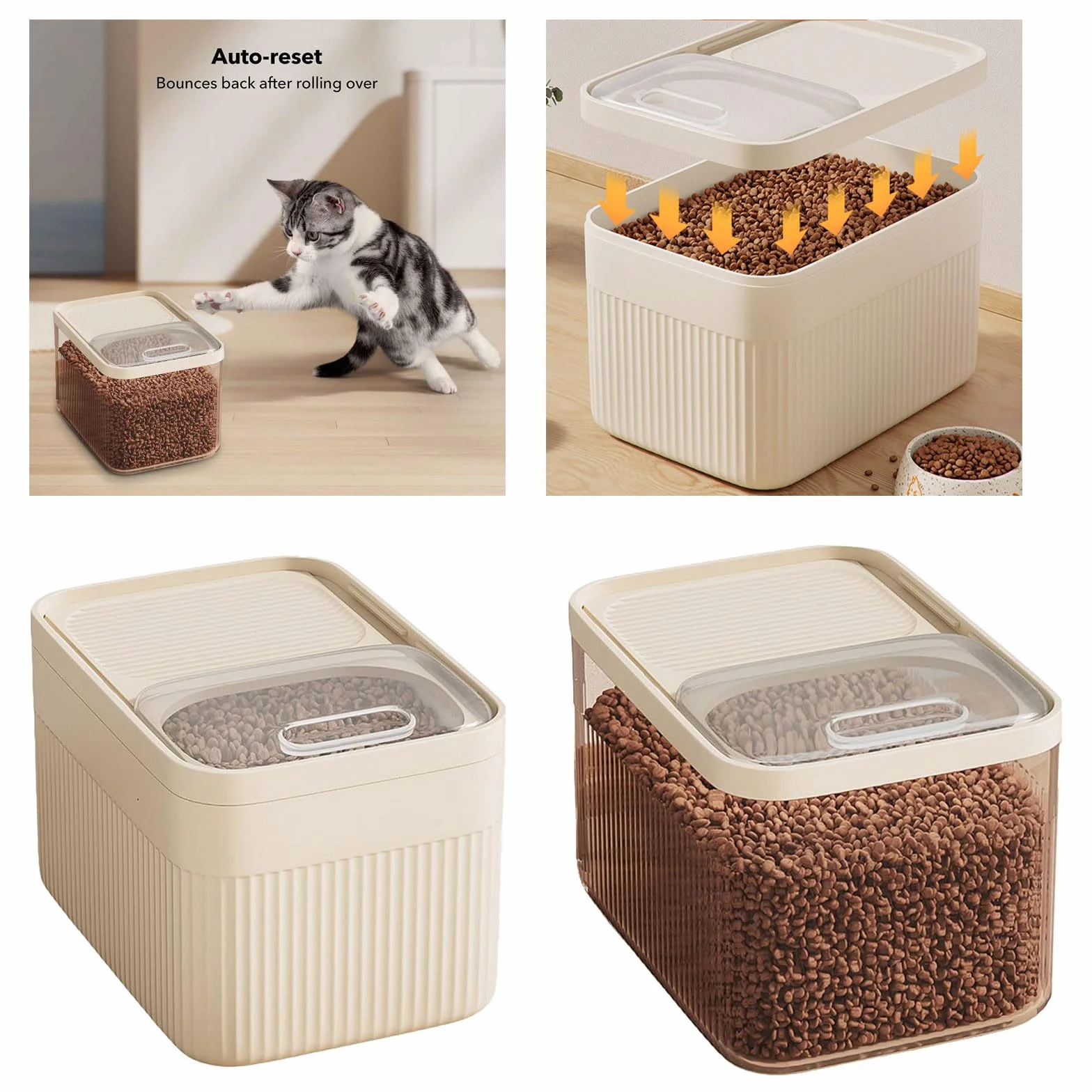 Générique Conteneur Croquettes Chien Et Chats 8Kg Rangement Hermétique Anti-Odeurs 31X22.3X21Cm