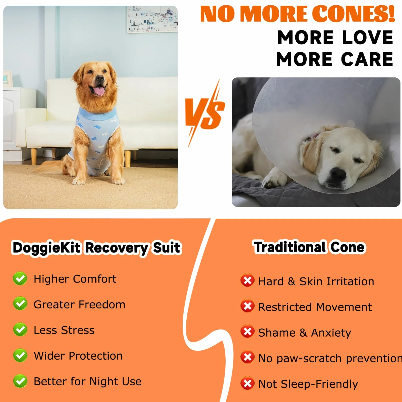 Combinaison de Récupération pour Chiens après Chirurgie, Body Chirurgical Chien Femelle Mâle, Protection Post Opératoire (Blue-Baleine, XL)