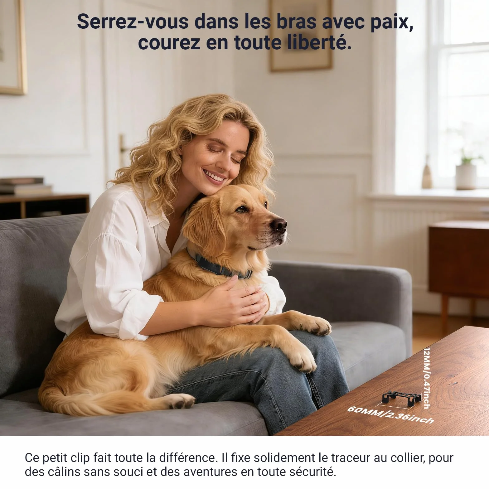 Attaches en Caoutchouc pour Tracti Dog 6 Collier GPS Chien, Remplacement Accessoires Localisation Animaux Noir
