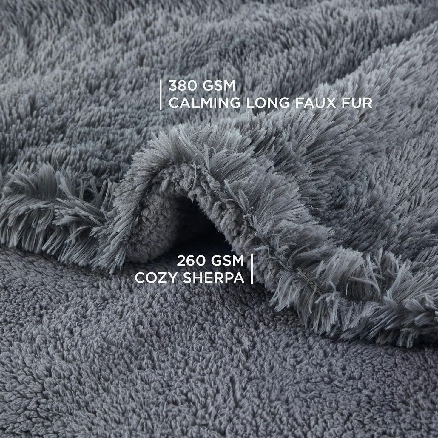 Bedsure Couverture imperméable pour Chien de Grande Taille - 152 x 203 cm Couverture en Peluche Lavable pour Chien, Couverture pour Animal de Compagnie Moelleuse et Douce, Gris