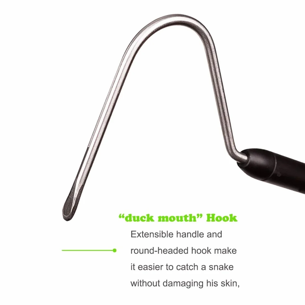 Professional Snake Hook Reptile Grabber Rattle Snake Catcher Extensible 135cm 53 inch