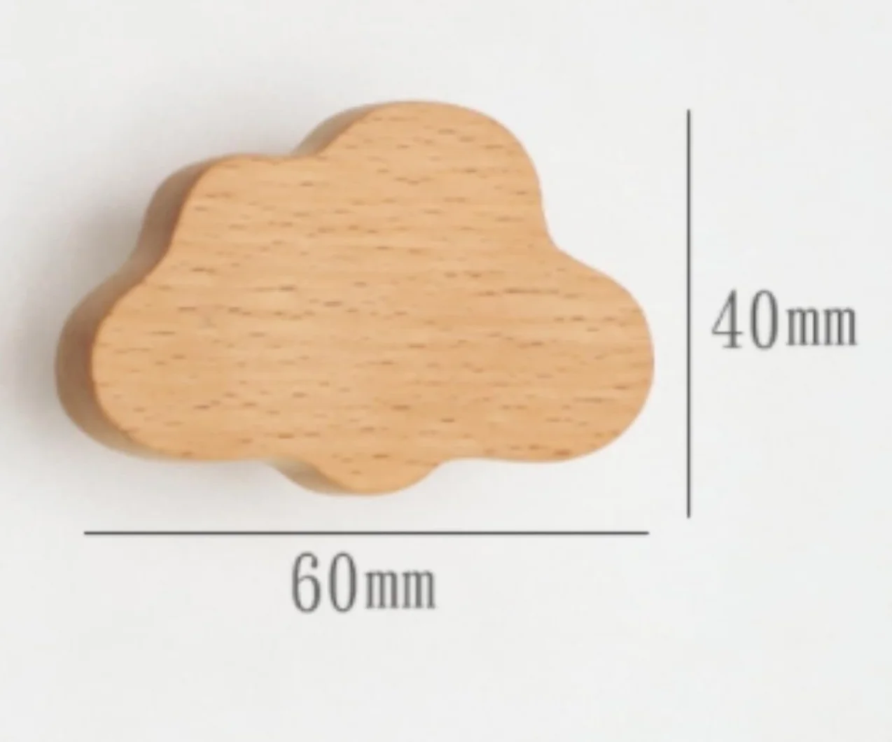 Boutons de meuble en bois cœur 6 pièces pour armoire commode tiroir