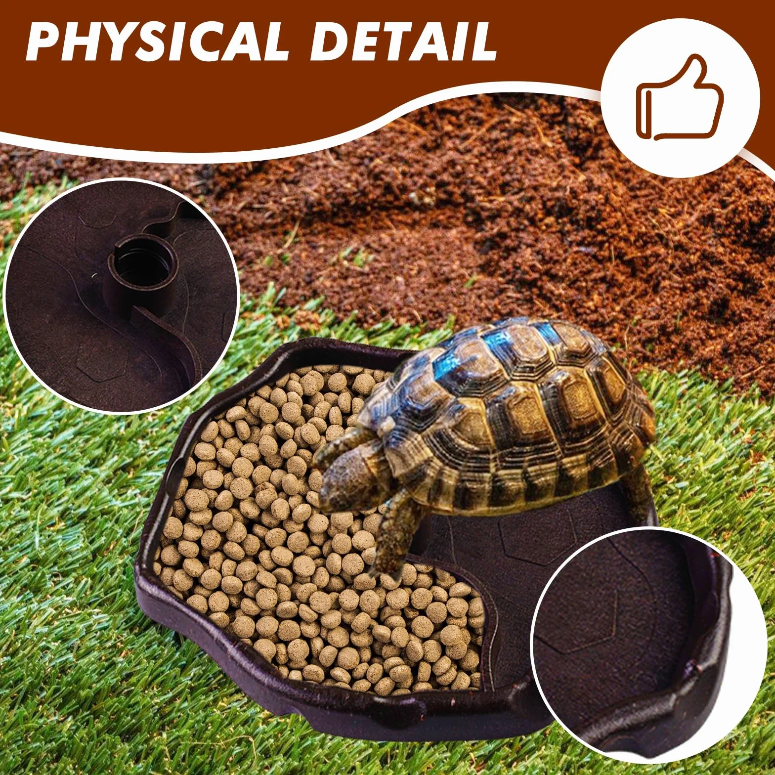 Vegena 2 en 1 Distributeur d'eau pour Reptile Abreuvoir Tortue Mangeoire Bol de Nourriture
